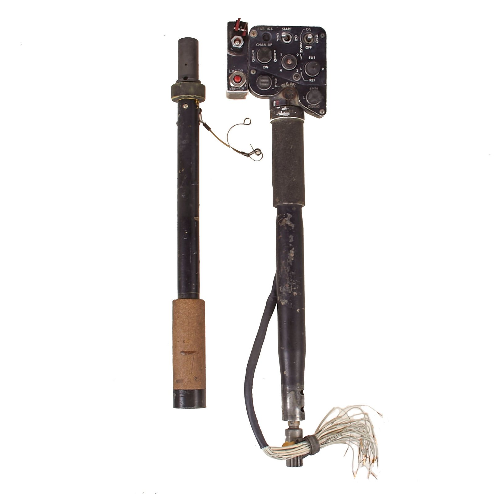 Buy Original U.S. Vietnam War Era Bell OH-58 Kiowa Helicopter Control & Throttle Stick Set | Original Firearms Antique For Sale
