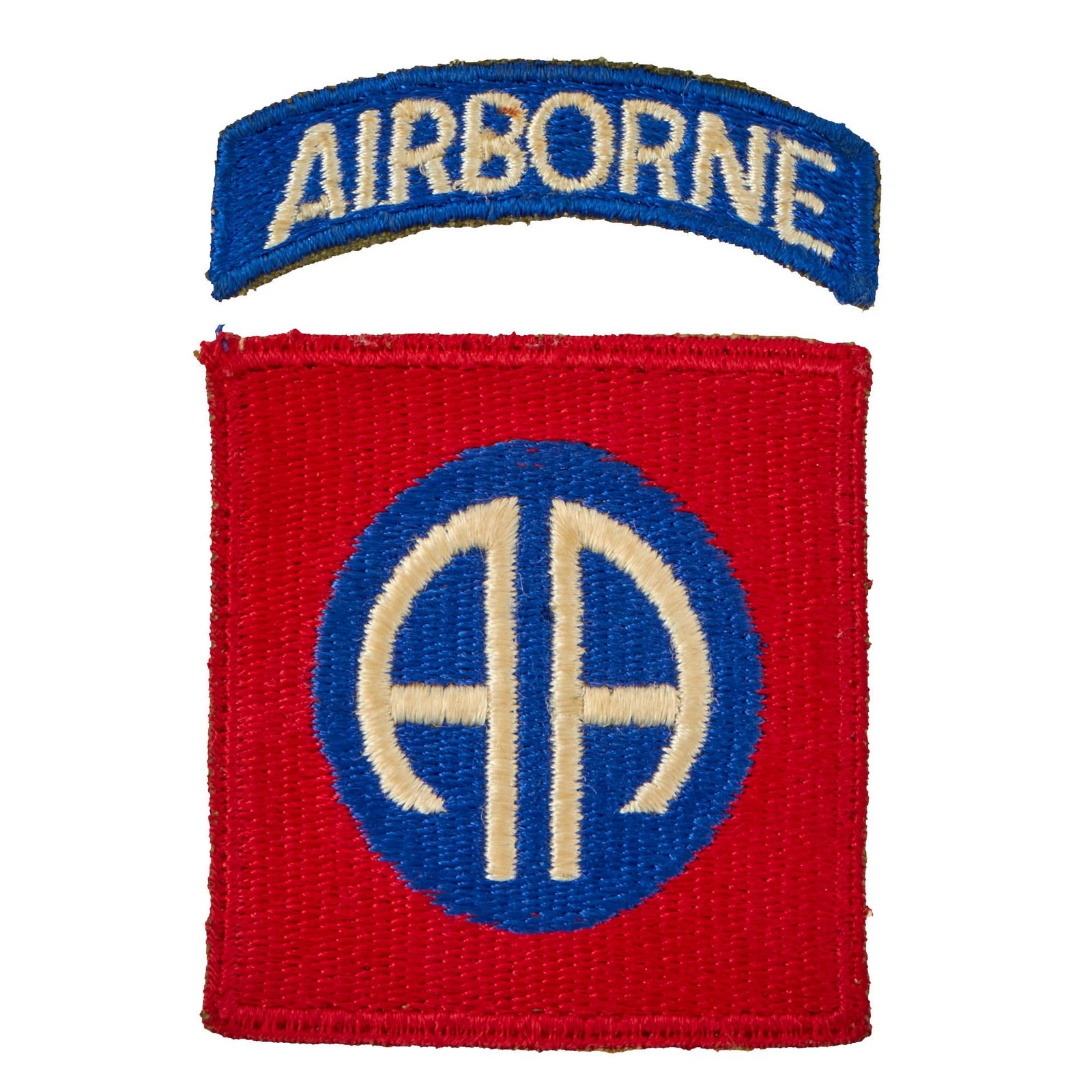 Buy Original U.S. WWII 82nd Airborne Division “All American” Green-back Shoulder Sleeve Insignia With Separate Rocker | Original Firearms Antique For Sale