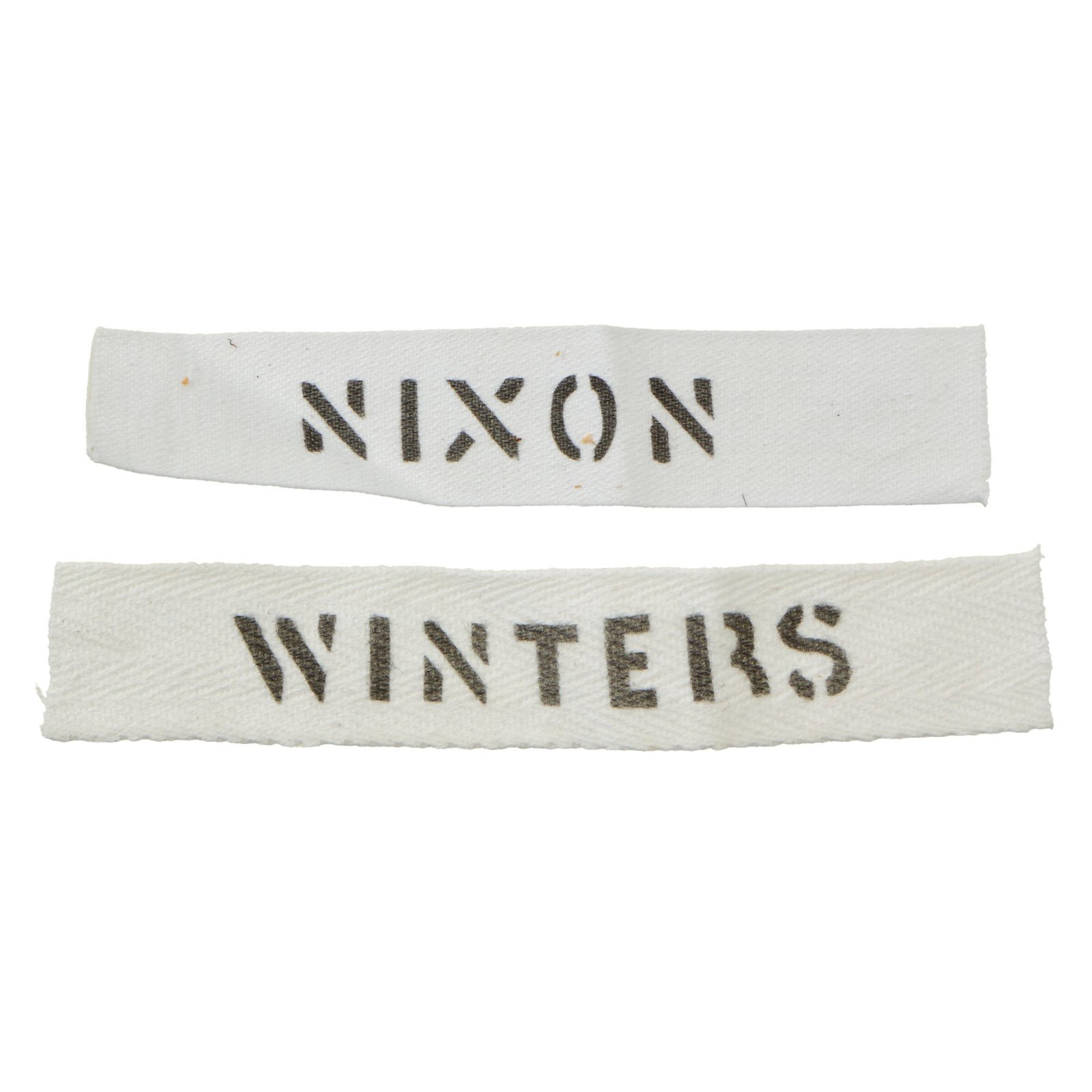 Original U.S. Band of Brothers Nixon & Winters Name Tapes Used in Show