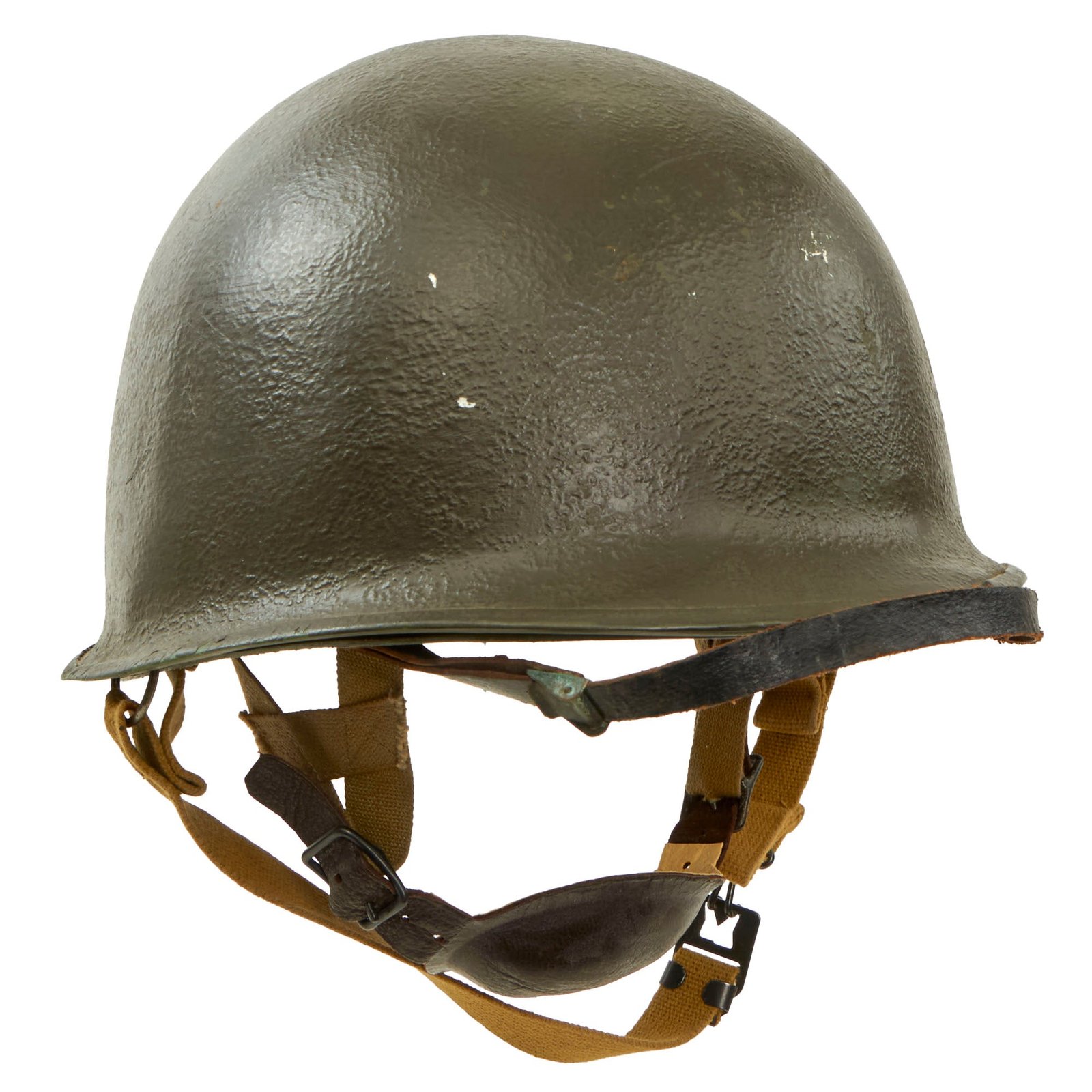 Buy Original Band of Brothers Series Costume Reproduction D-Bale Paratrooper Helmet With Belgian COGEBI Liner & Name - Ian Marshall, Paratrooper & Technical Advisor | Original Firearms Antique For Sale