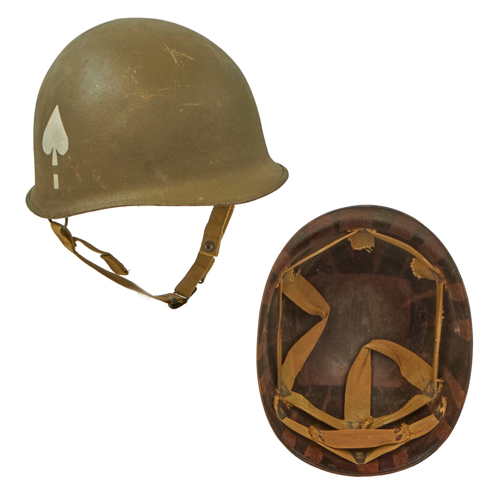 Buy Original Band of Brothers Series Costume 101st Airborne Paratrooper Helmet With Seaman’s Liner - Complete | Original Firearms Antique For Sale