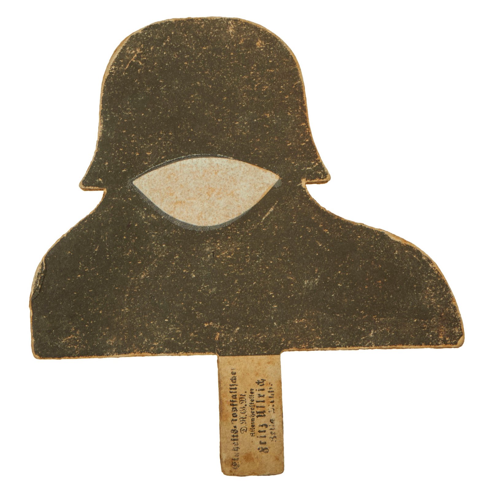 Buy Original German WWII Silhouette Target with Maker-Marked Handle | Original Firearms Antique For Sale