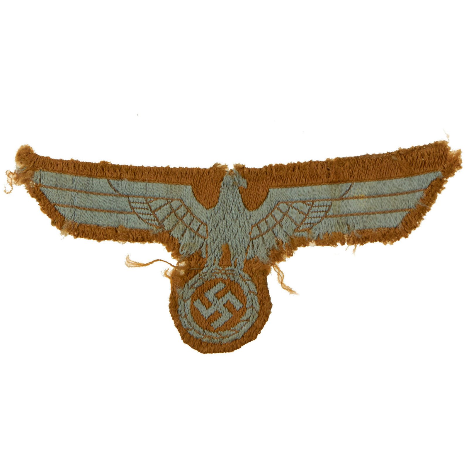 Buy Original German WWII Heer Army DAK Afrika Korps BeVo Embroidered Breast Eagle - Uniform Cutoff | Original Firearms Antique For Sale