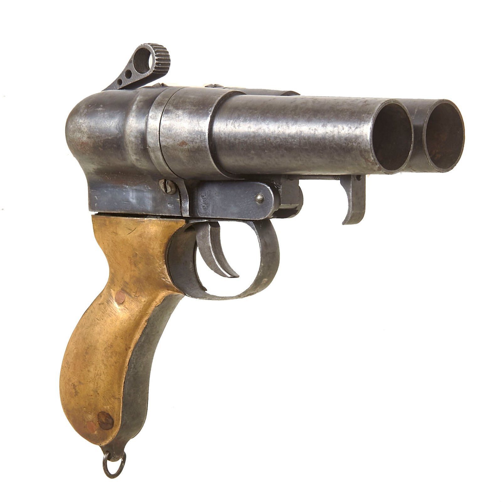 Buy Original Chinese Korean War Era Japanese Type 90 Double Barrel Flare Pistol - Chinese Made Variant | Original Firearms Antique For Sale