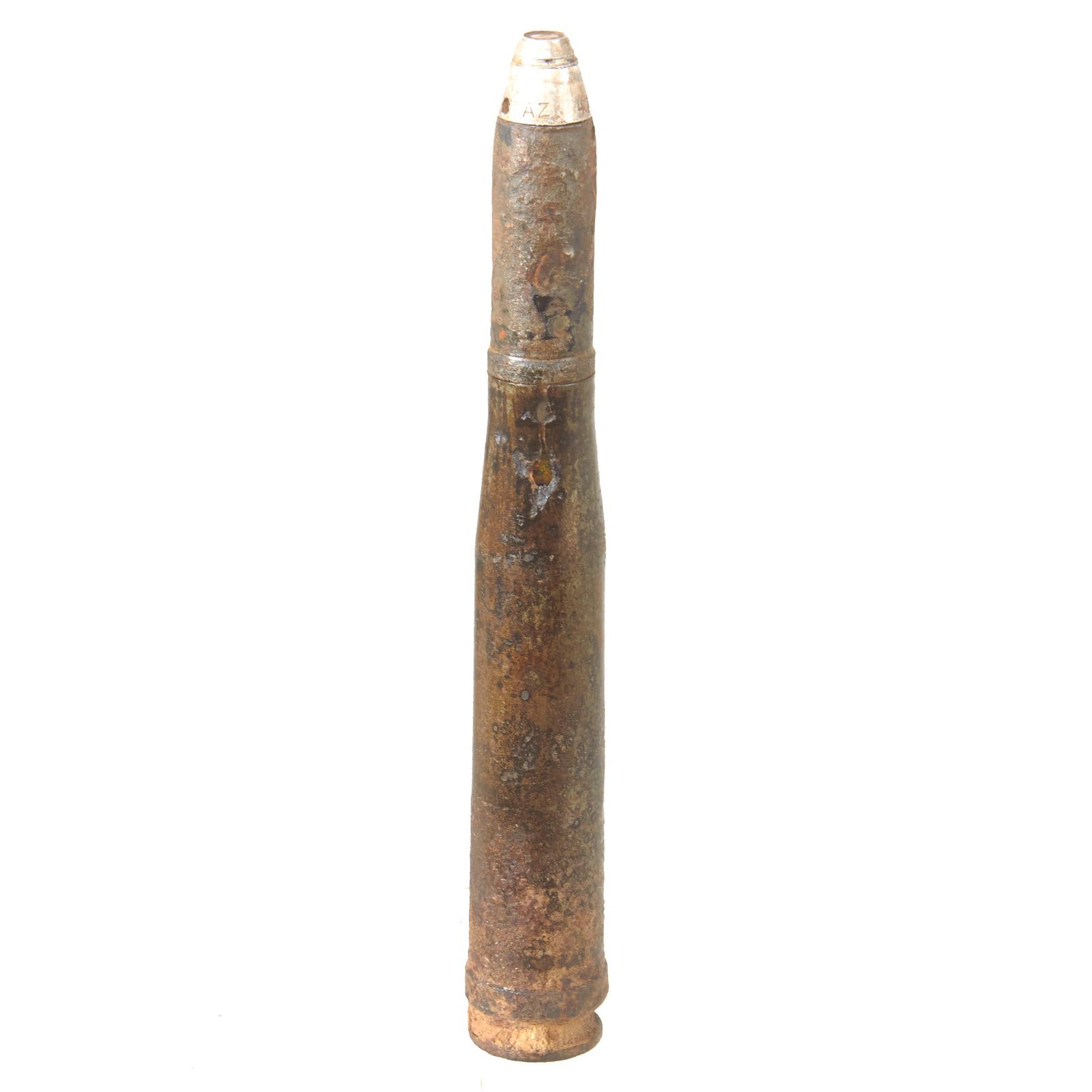 Buy Original German WWII Inert 20mm 20×138 FlaK HE High Explosive Round - Dated 1944 | Original Firearms Antique For Sale