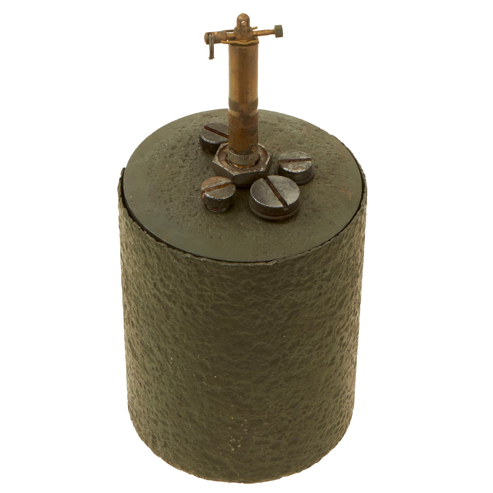 Buy Original WWII German 1942 Dated Inert Bouncing Betty S-Mine with Pressure Fuse by Nürnberger Schraubenfabrik | Original Firearms Antique For Sale