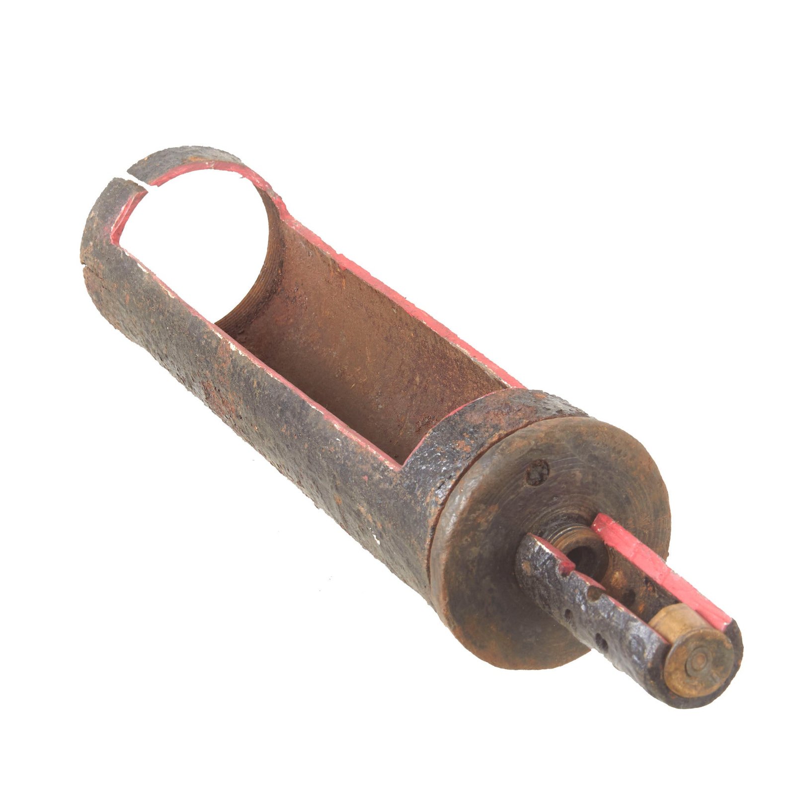 Buy Original British WWI Inert 3 Inch Stokes Mortar Cutaway Round in "Relic" Condition | Original Firearms Antique For Sale
