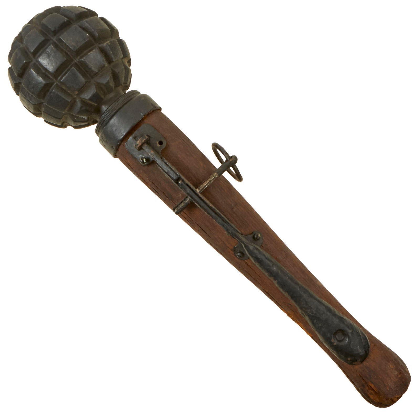 Buy Original German WWI M1913/15 Poppenberg Inert Ball Stick Hand Fragmentation Grenade - Rare | Original Firearms Antique For Sale