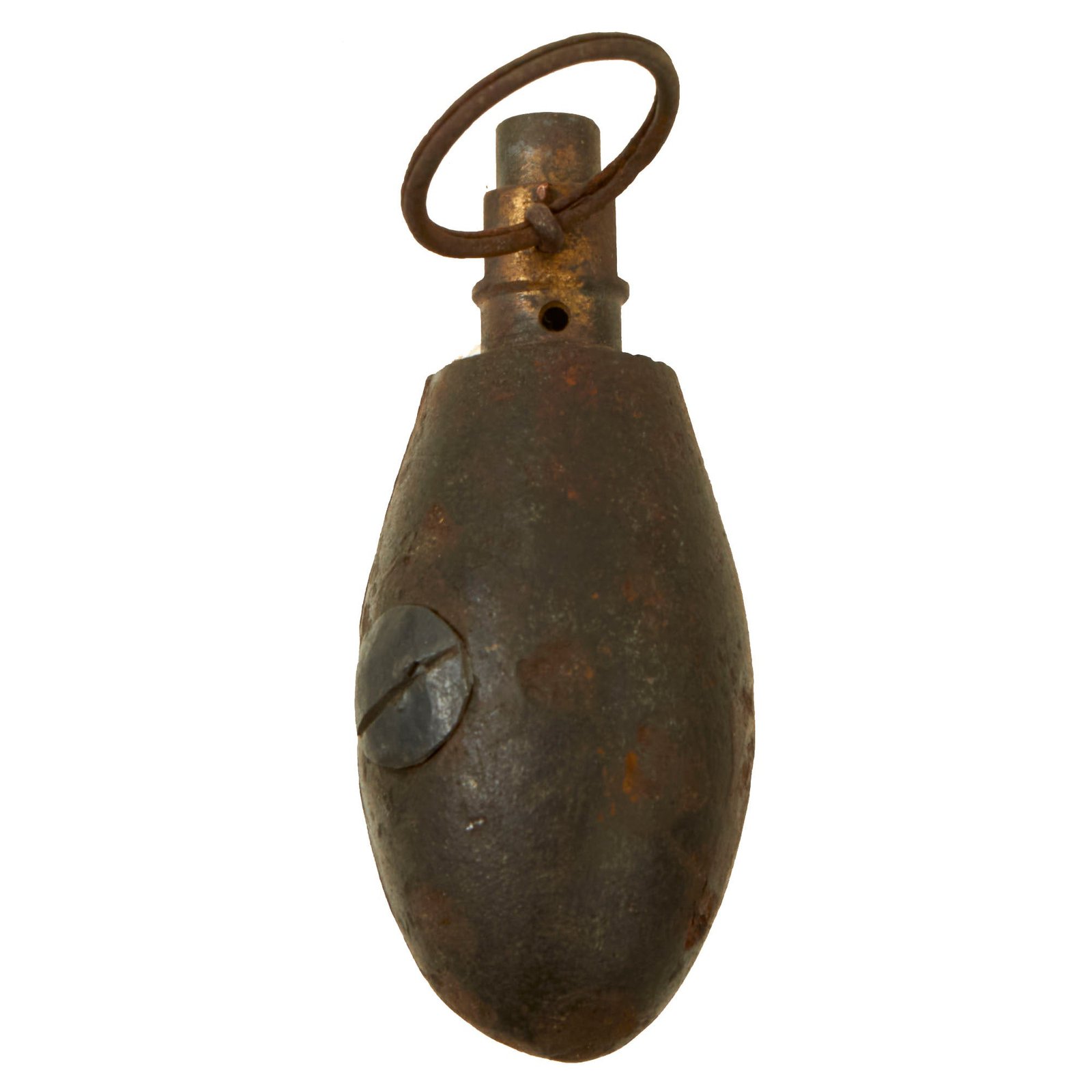 Buy Original British WWI Inert No. 34 “Egg” Grenade With Fuse Assembly & Pin - Dated 1917 | Original Firearms Antique For Sale