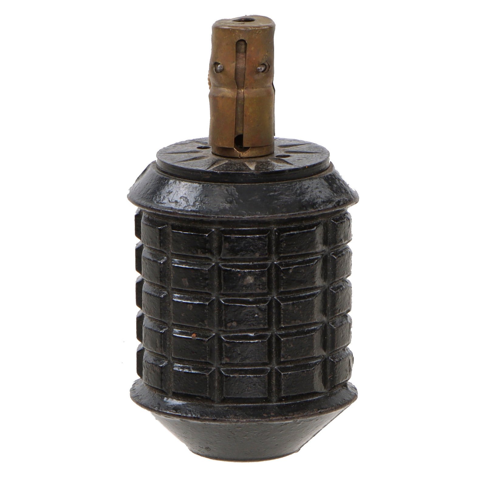 Original Japanese WWII Type 97 Inert Fragmentation Hand Grenade with Fuse & Detonator Tube - Dated 1939