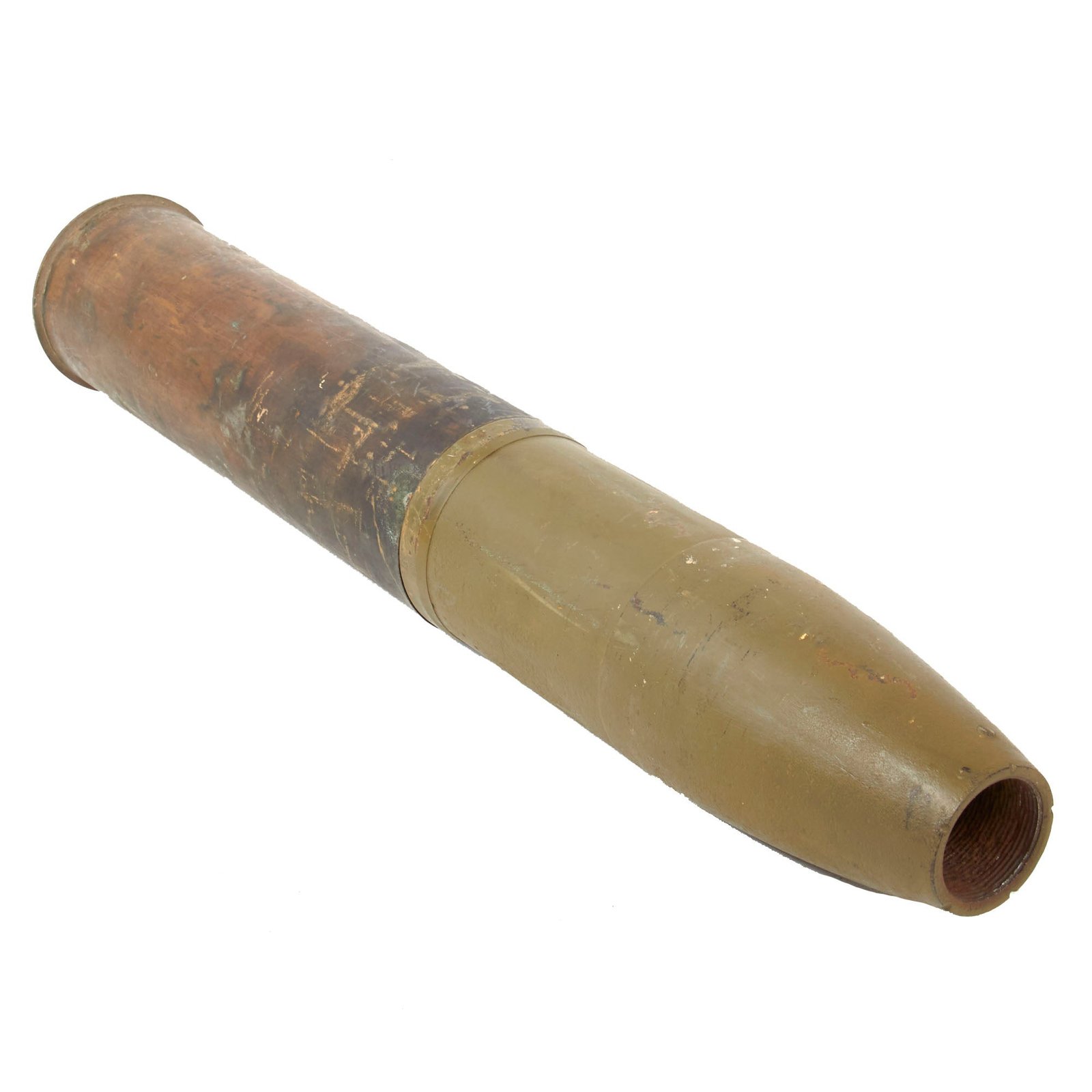 Original U.S. WWII M14 Howitzer 105mm Artillery Shell with Casing - No Fuze - Inert