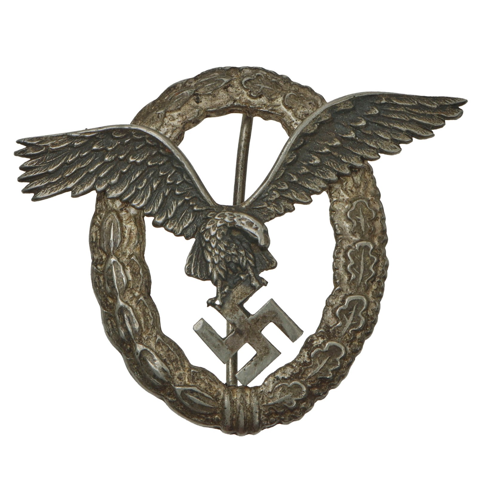 Original German WWII Early Tombak Luftwaffe Pilot's Badge by F.W. Assmann & Söhne - Flugzeugführerabzeichen