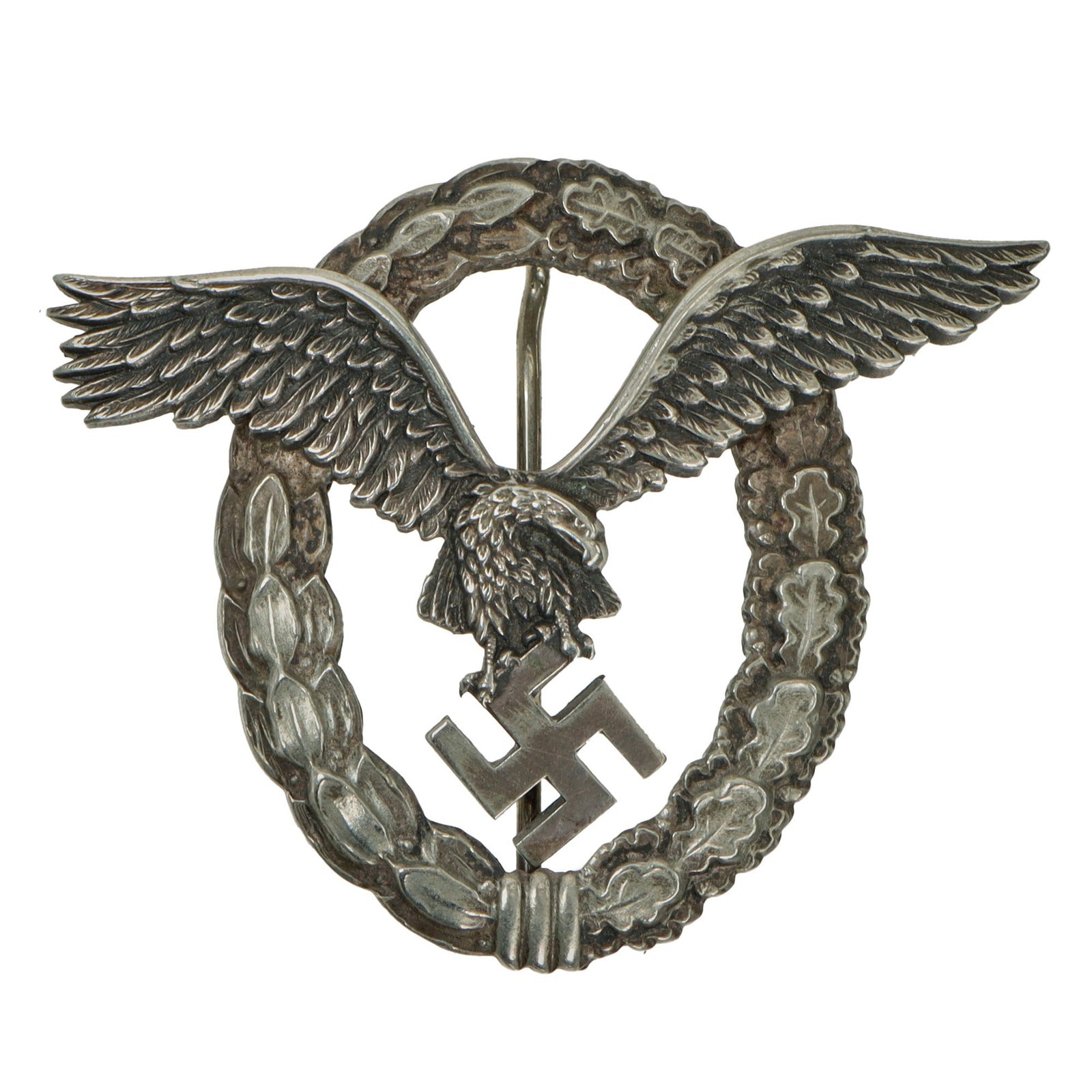 Original German WWII Early Tombak Luftwaffe Pilot's Badge by F.W. Assmann & Söhne - Flugzeugführerabzeichen