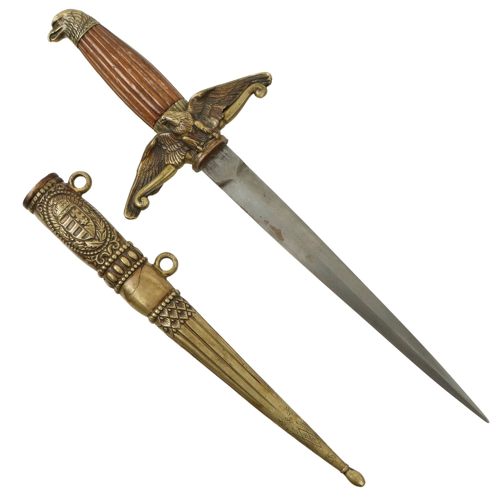 Original Hungarian WWII Model 1932 Royal Hungarian Air Force Officer Dagger with Scabbard