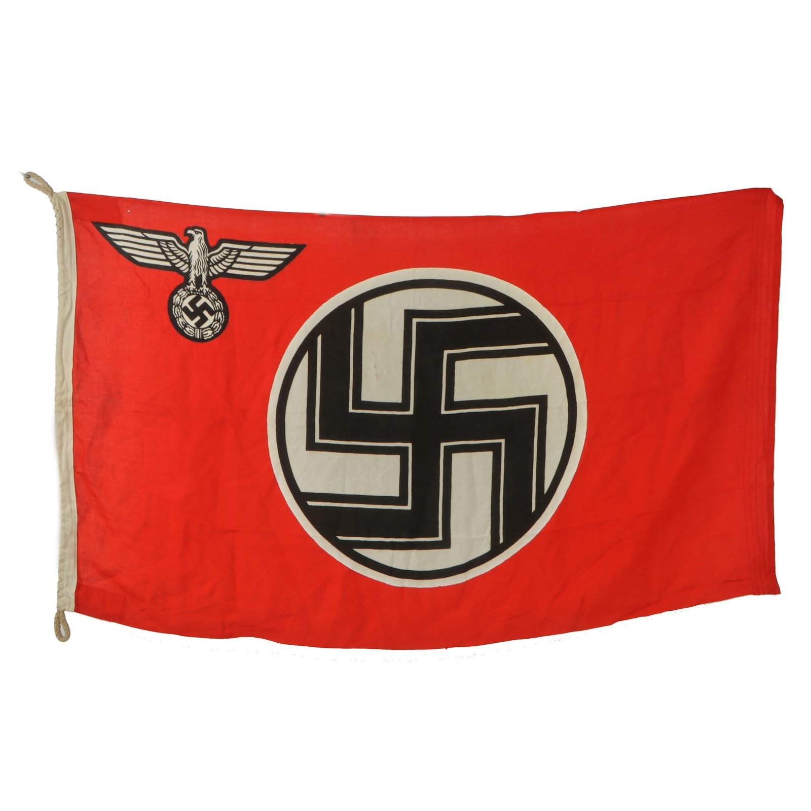 Original German WWII NSDAP Kriegsmarine Marked 80cm x 135cm State Service Flag by KRESS - Reichsdienstflagge