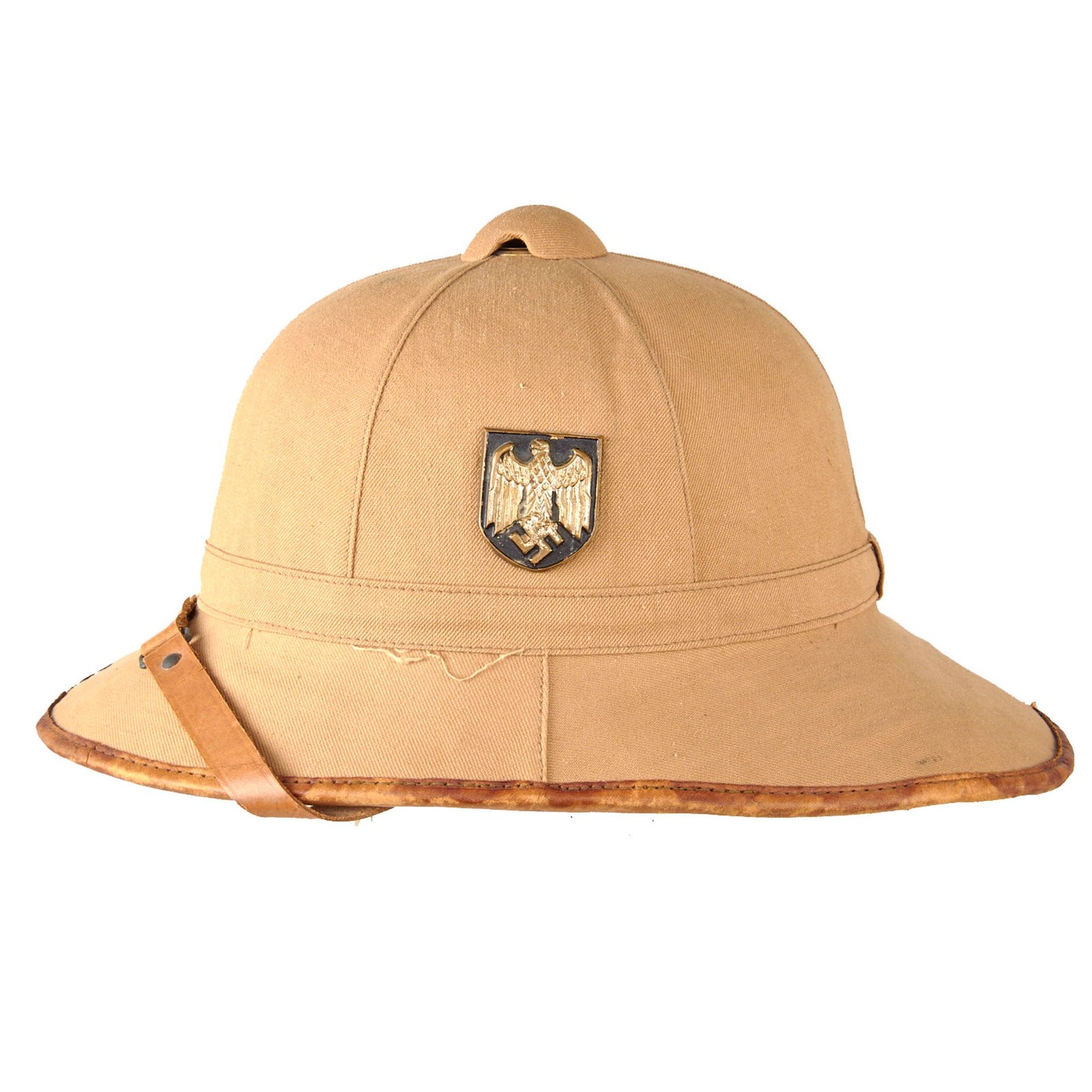 Original German WWII First Model DAK Afrikakorps Sun Helmet Dated 1943 - Size 55
