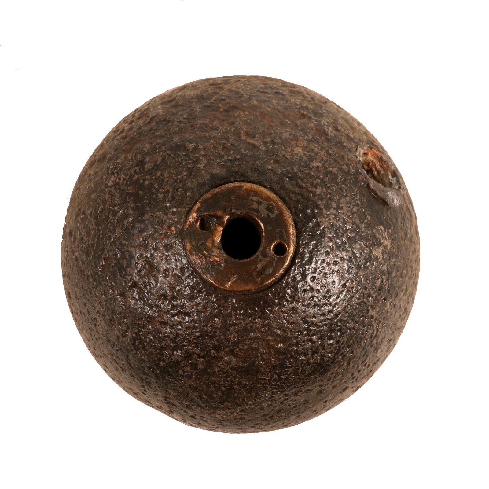 Buy Original U.S. Civil War Confederate States Bormann "Replacement" Fused Iron Side Loader 12lb Cannon Ball | Original Firearms Antique For Sale