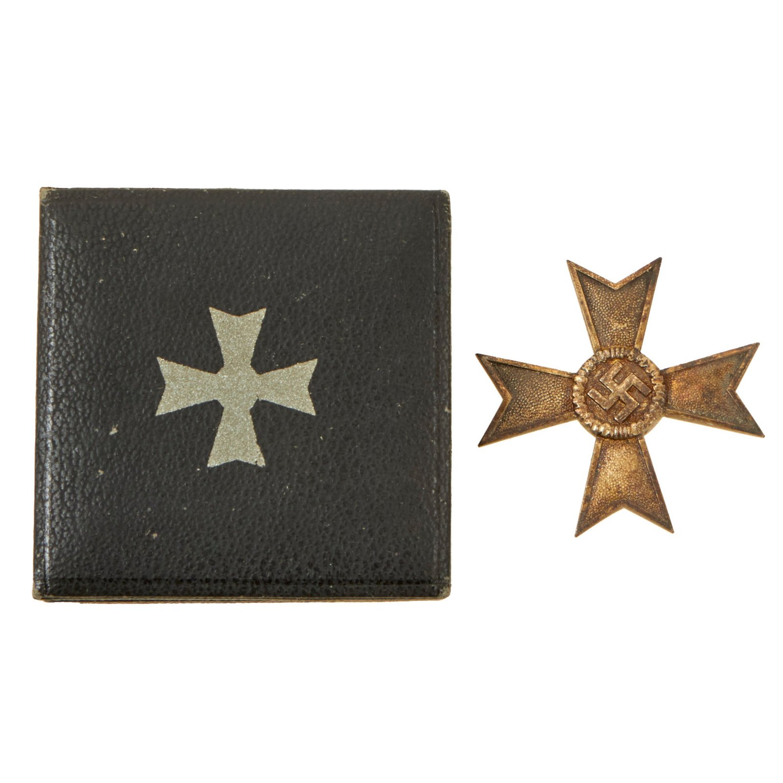 Buy Original German WWII Cased War Merit Cross KvK 1st Class by Deschler & Sohn in Original Box - Kriegsverdienstkreuz | Original Firearms Antique For Sale