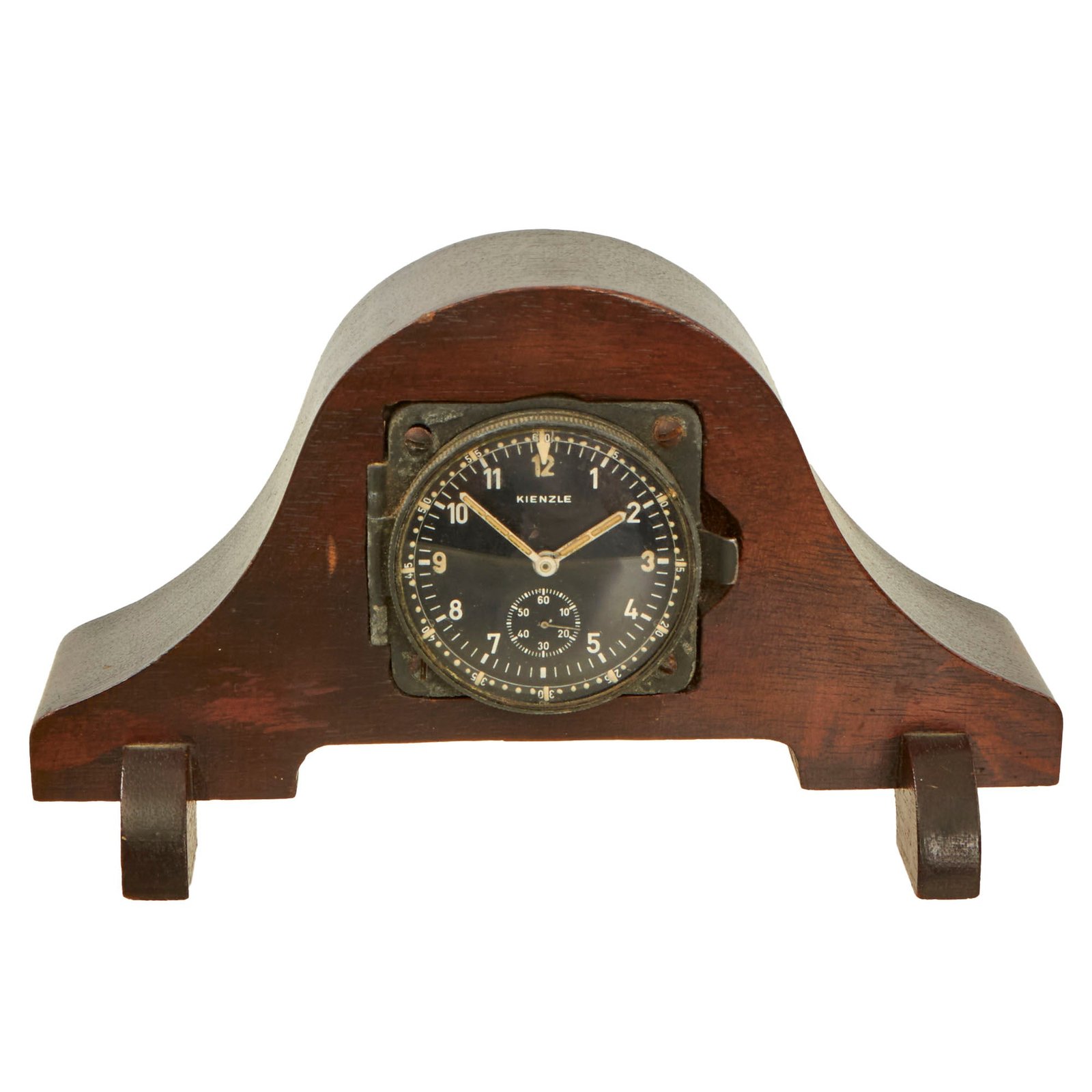 Buy Original German WWII Luftwaffe BoUK2 Eight-Day Clock for Heinkel HE 111 by Kienzle Mounted in Wooden Case | Original Firearms Antique For Sale