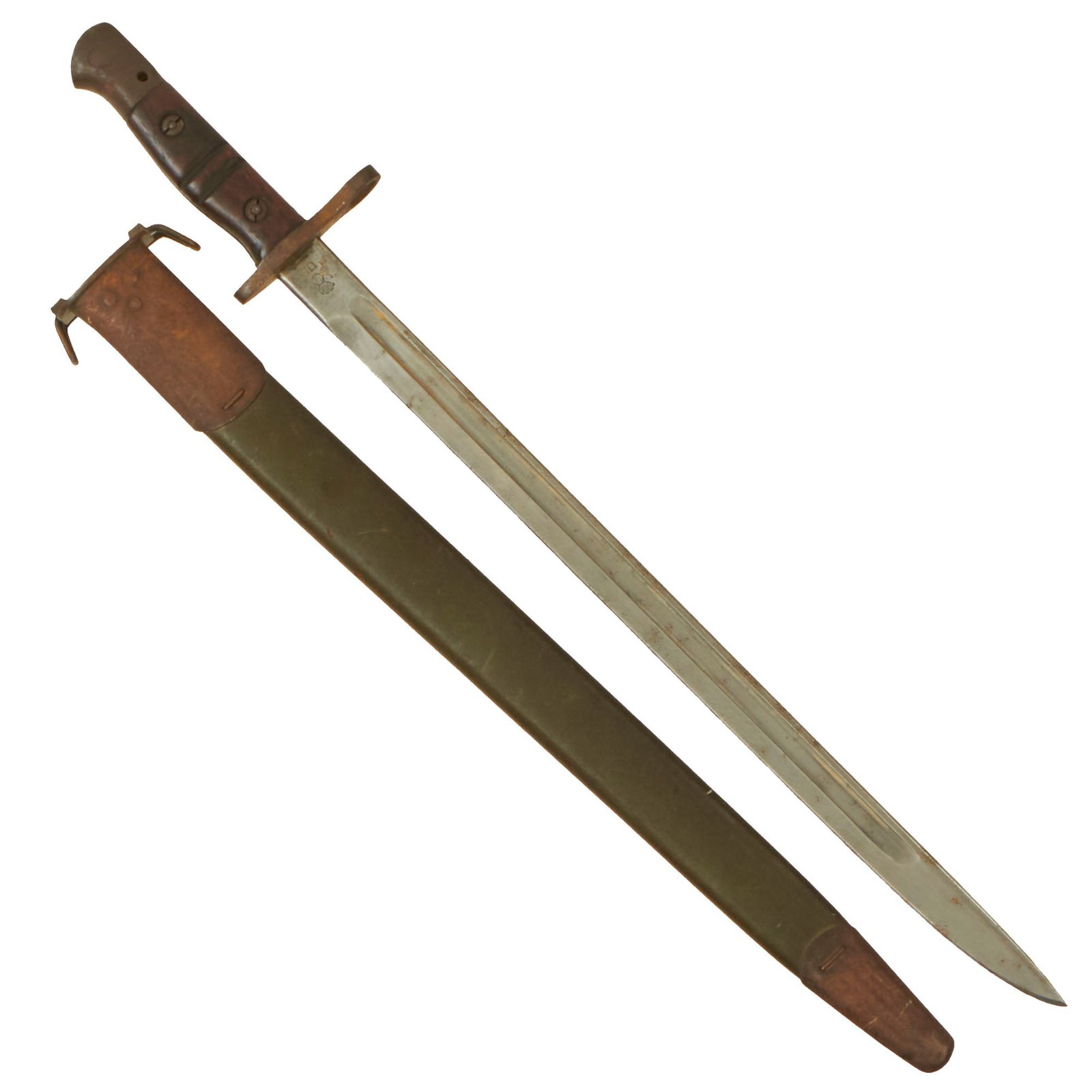 Buy Original U.S. WWI M1917 Enfield Rifle & Trench Gun Bayonet by Remington with Scabbard - Dated 1918 | Original Firearms Antique For Sale