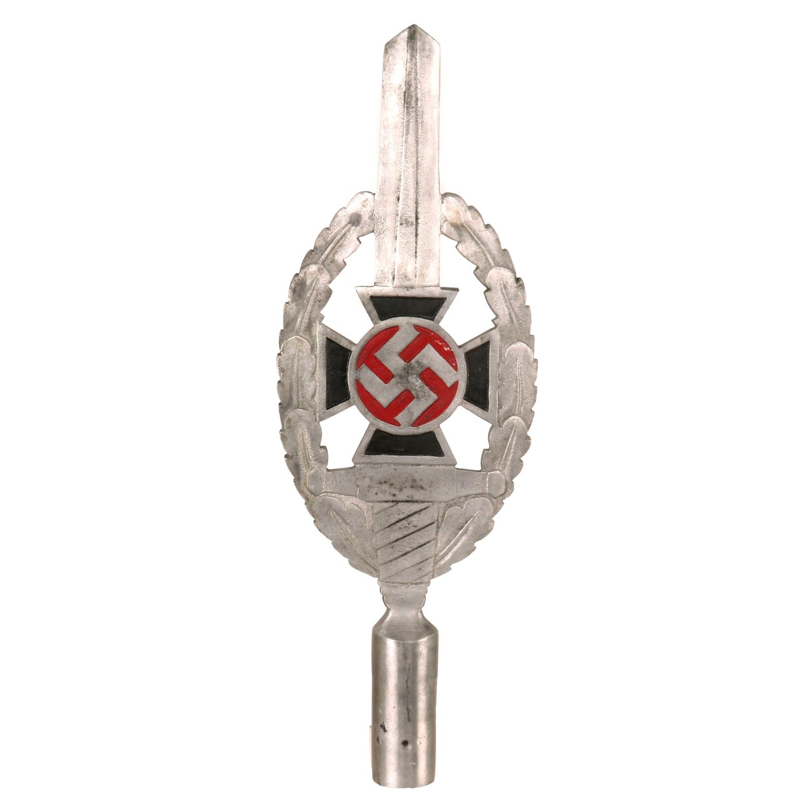 Buy Original German WWII NSKOV National Socialist State War Victim's Care Aluminum Flag Pole Finial | Original Firearms Antique For Sale