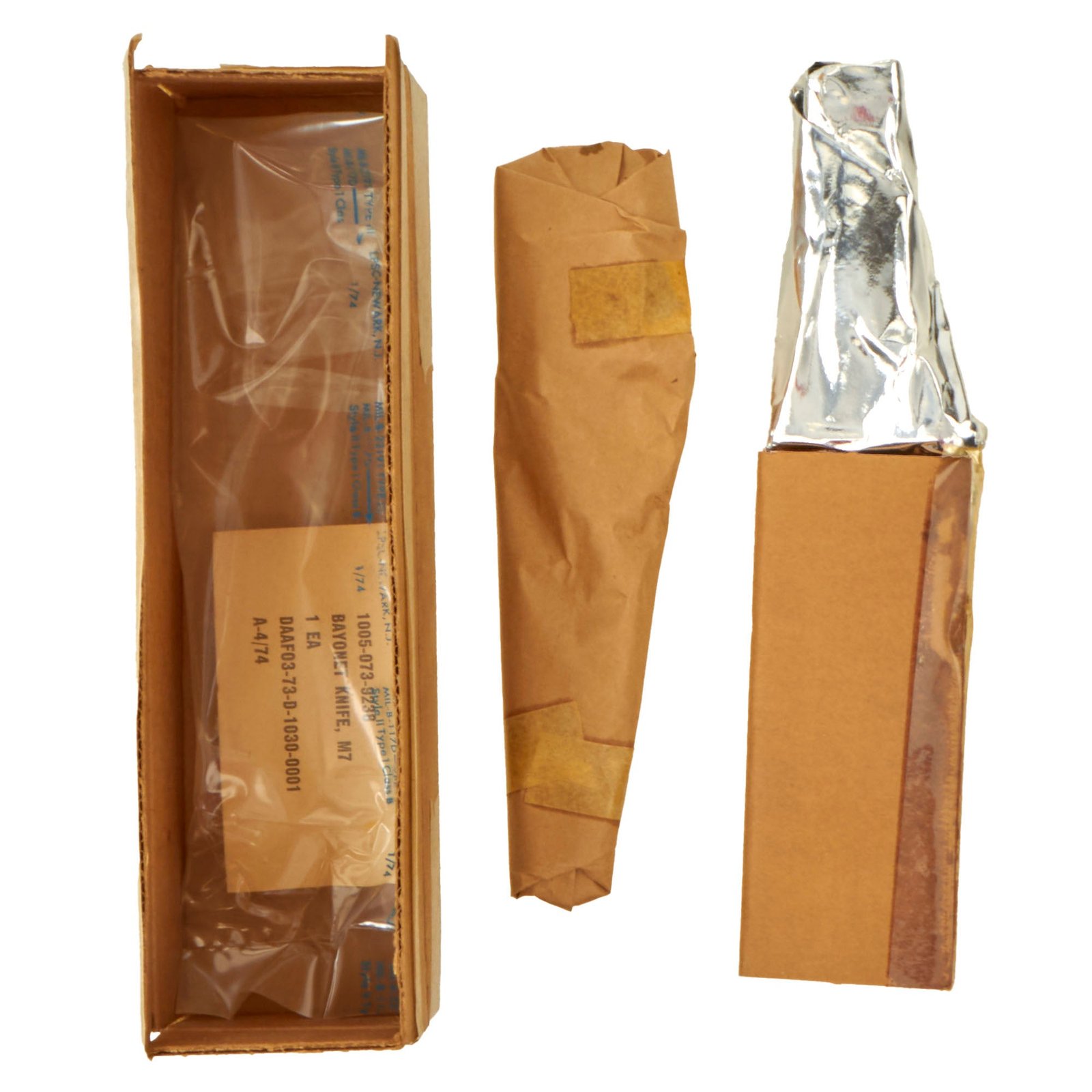 Buy Original U.S. Unissued M7 Bayonet for M16 Rifle with M8A1 Scabbard in Original Sealed Packaging - Dated 1977 | Original Firearms Antique For Sale