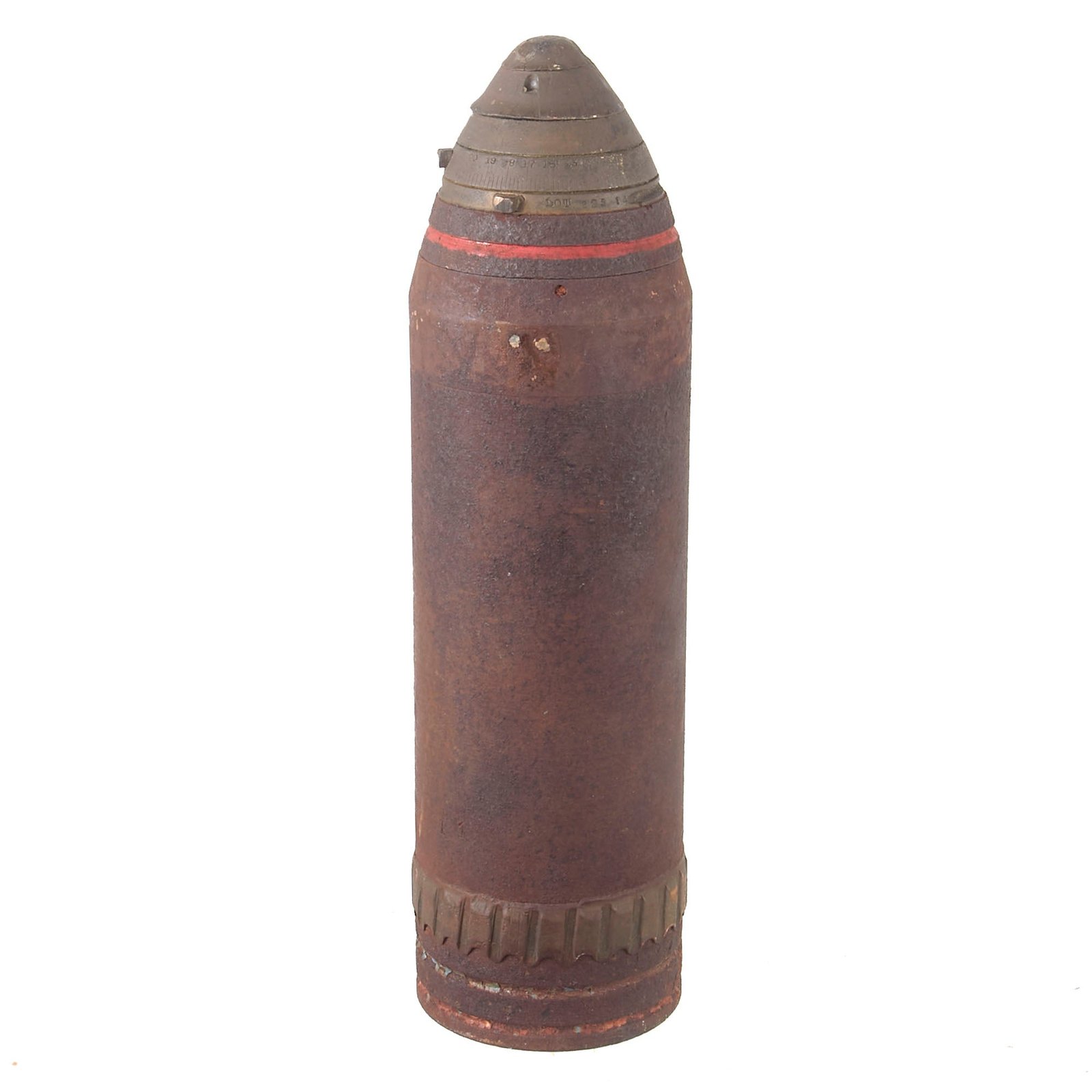 Buy Original U.S. WWI Model 1907 75mm Artillery Round with Fuze - Inert | Original Firearms Antique For Sale