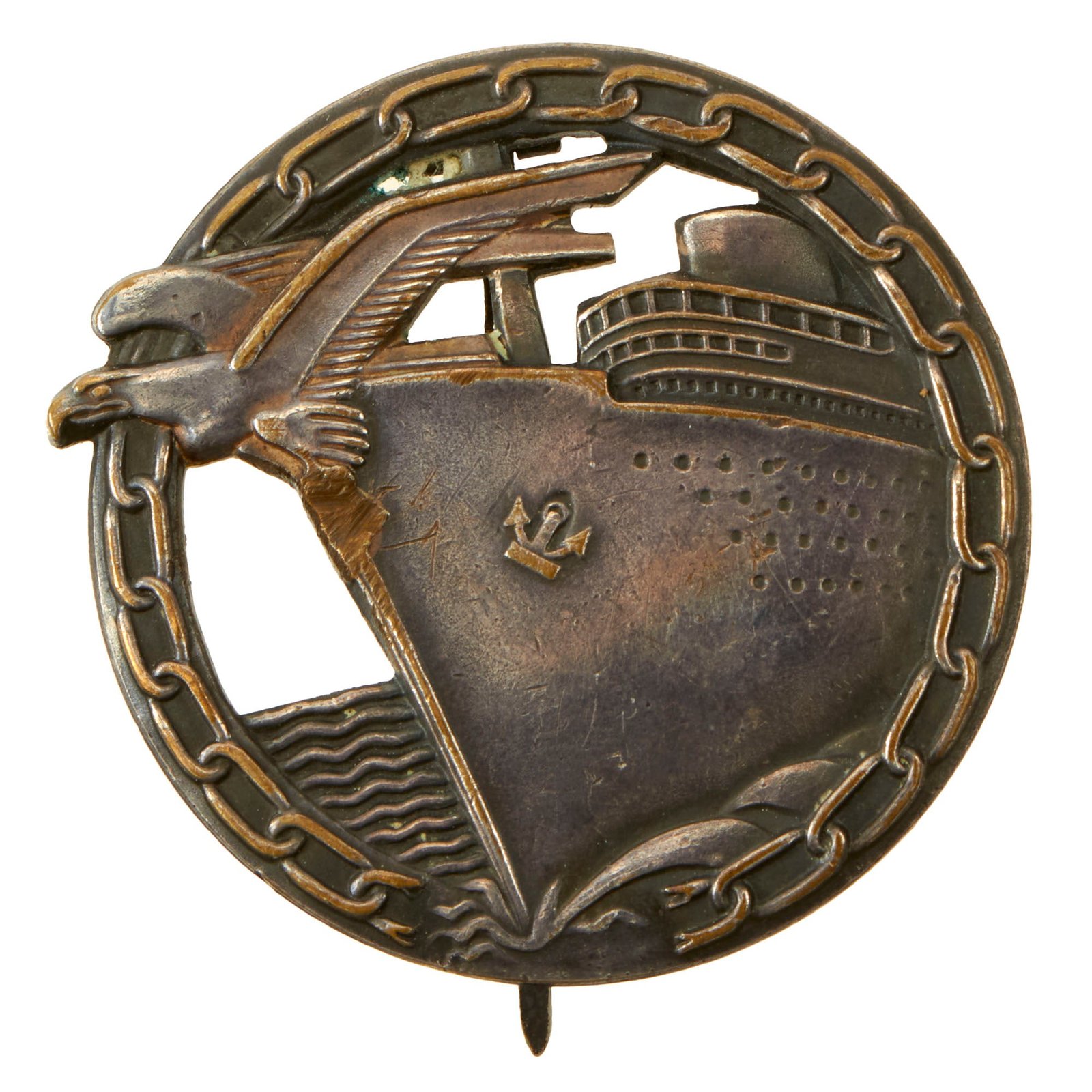 Buy Original German WWII Sanitized Early Military Blockade Runner Badge by C. Schwerin & Sohn of Berlin | Original Firearms Antique For Sale