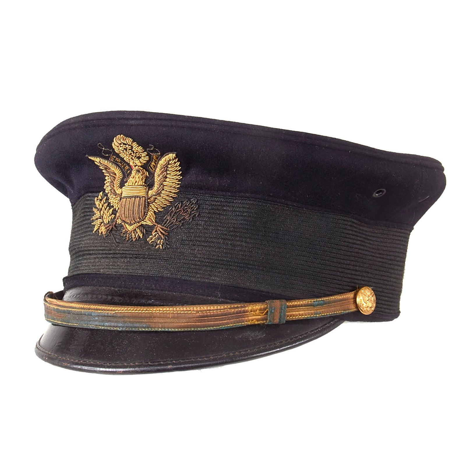 Buy Original U.S. Philippine-American War Era US Army Officer’s M1902 Visor Cap With Direct Embroidered Bullion Insignia by the Oakhall Clothing Co. - Size 6⅞ | Original Firearms Antique For Sale