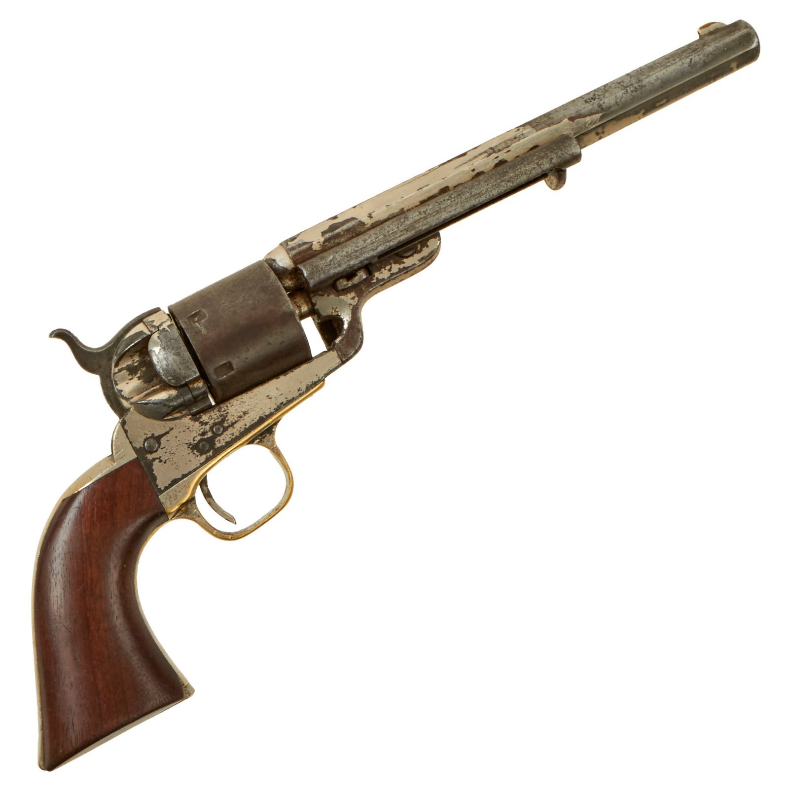 Buy Original U.S. Civil War Era Rare Nickel Plated Colt Model 1851 Navy Richards-Mason .38 Rimfire Cartridge Factory Converted Revolver - Serial 1641 | Original Firearms Antique For Sale