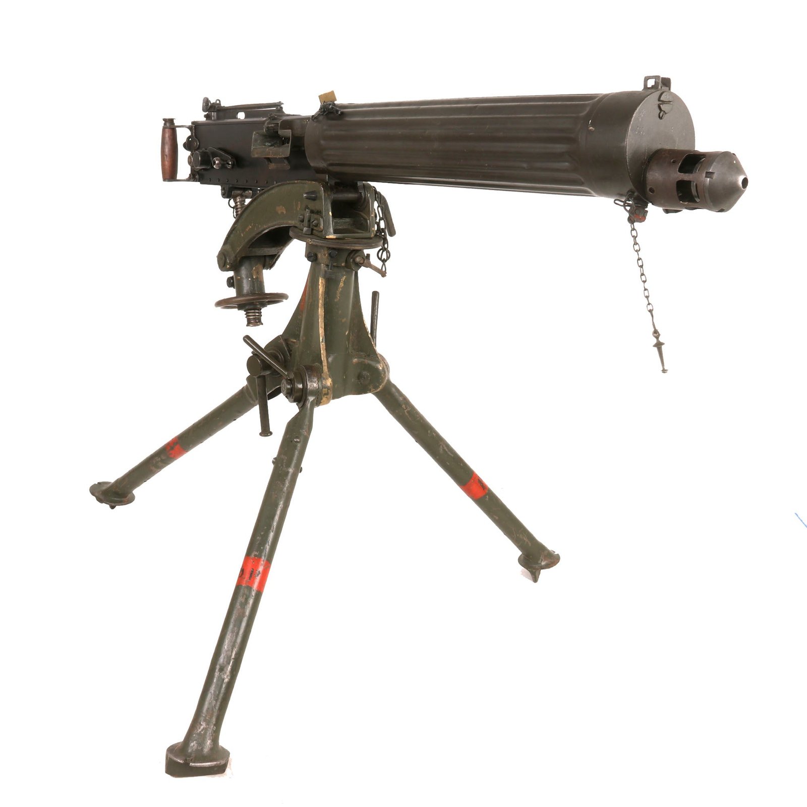 Buy Original British WWI Vickers Fluted Display Medium Machine Gun Serial B2364 with Tripod | Original Firearms Antique For Sale