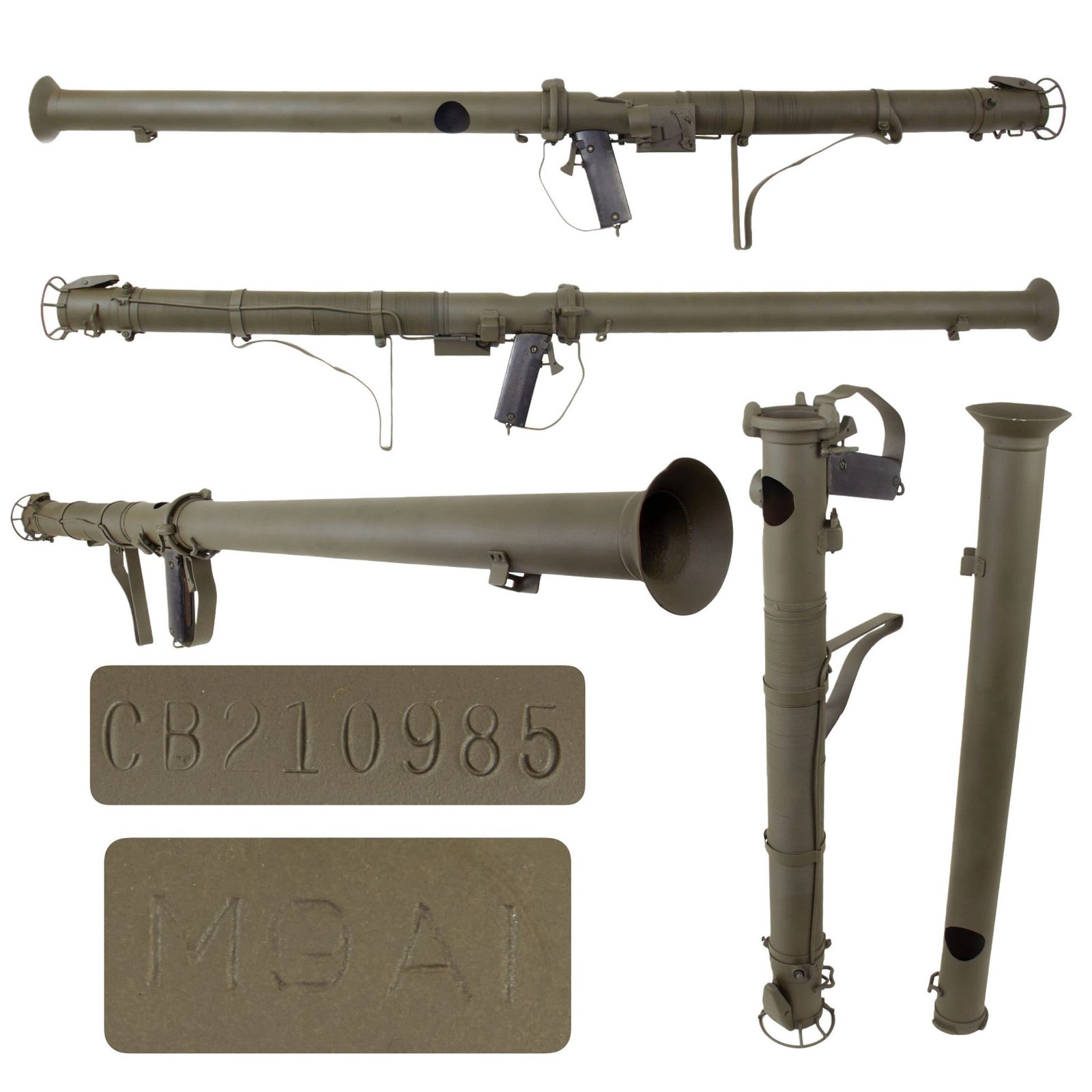 Original U.S. WWII Deactivated M9A1 Bazooka 2.36-Inch Anti-Tank Rocket Launcher Serial CB210985