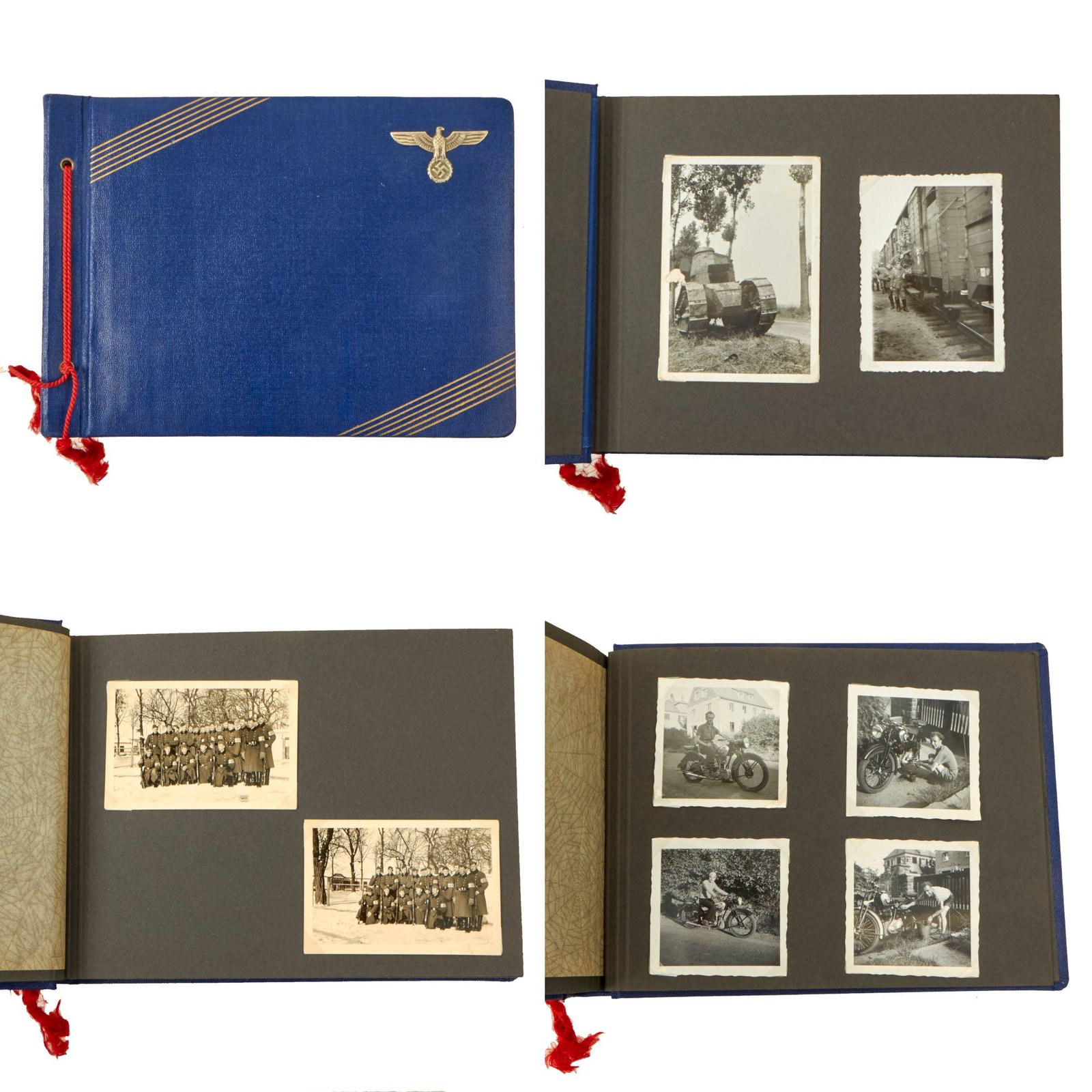 Buy Original German WWII Heer Army Personal Photo Album Showing French Renault FT Tank, Transport Trains, and More - 59 Photos | Original Firearms Antique For Sale