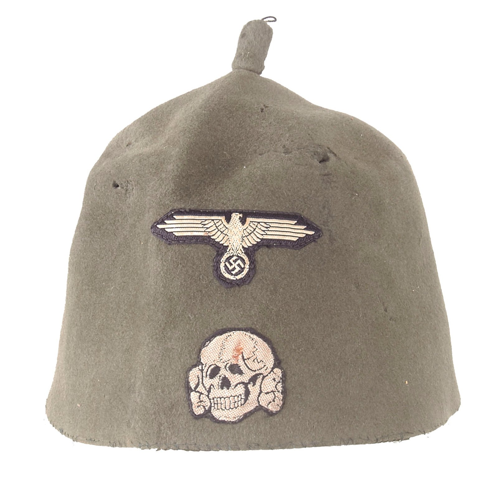 Buy Original German WWII 13th Waffen SS Mountain Division Handschar M43 Foreign Volunteer Field Gray Combat Fez - Missing Tassel | Original Firearms Antique For Sale