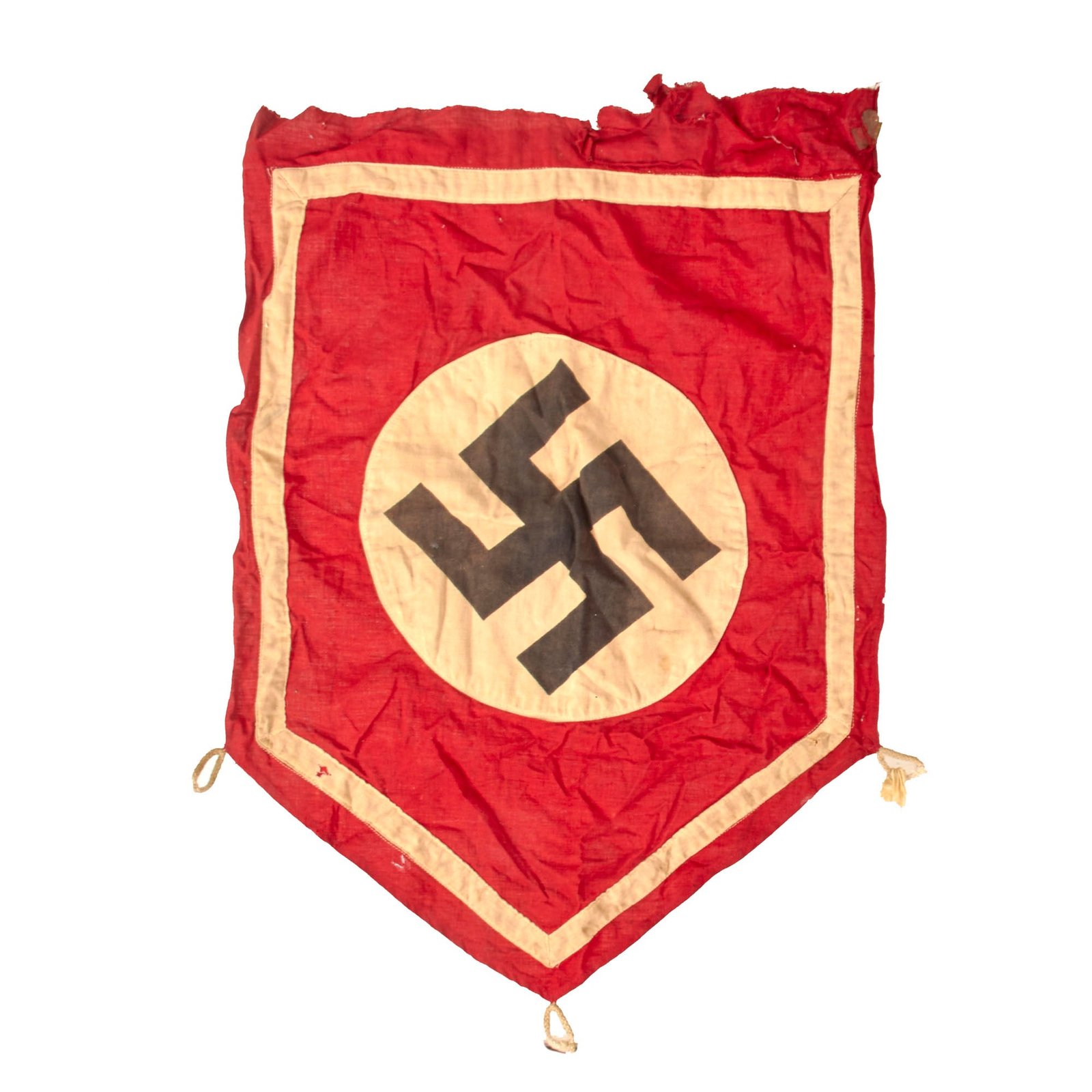 Original German WWII NSDAP National Socialist Party Small Double Sided Podium Banner - 19" x 14 1/2"