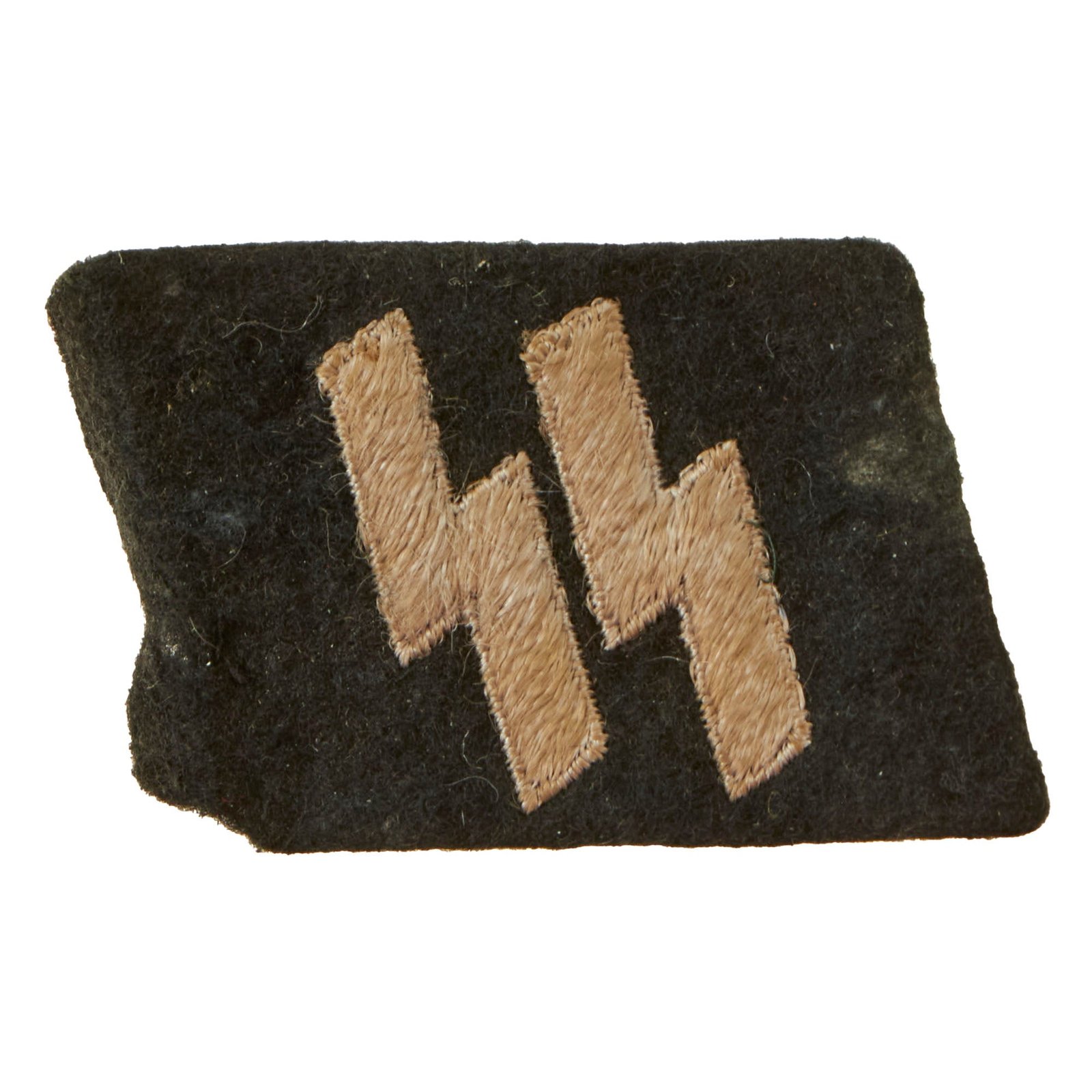 Buy Original German WWII Uniform Removed SS EM/NCO Type 2 Double Sig Rune Collar Tab - Schutzstaffel | Original Firearms Antique For Sale