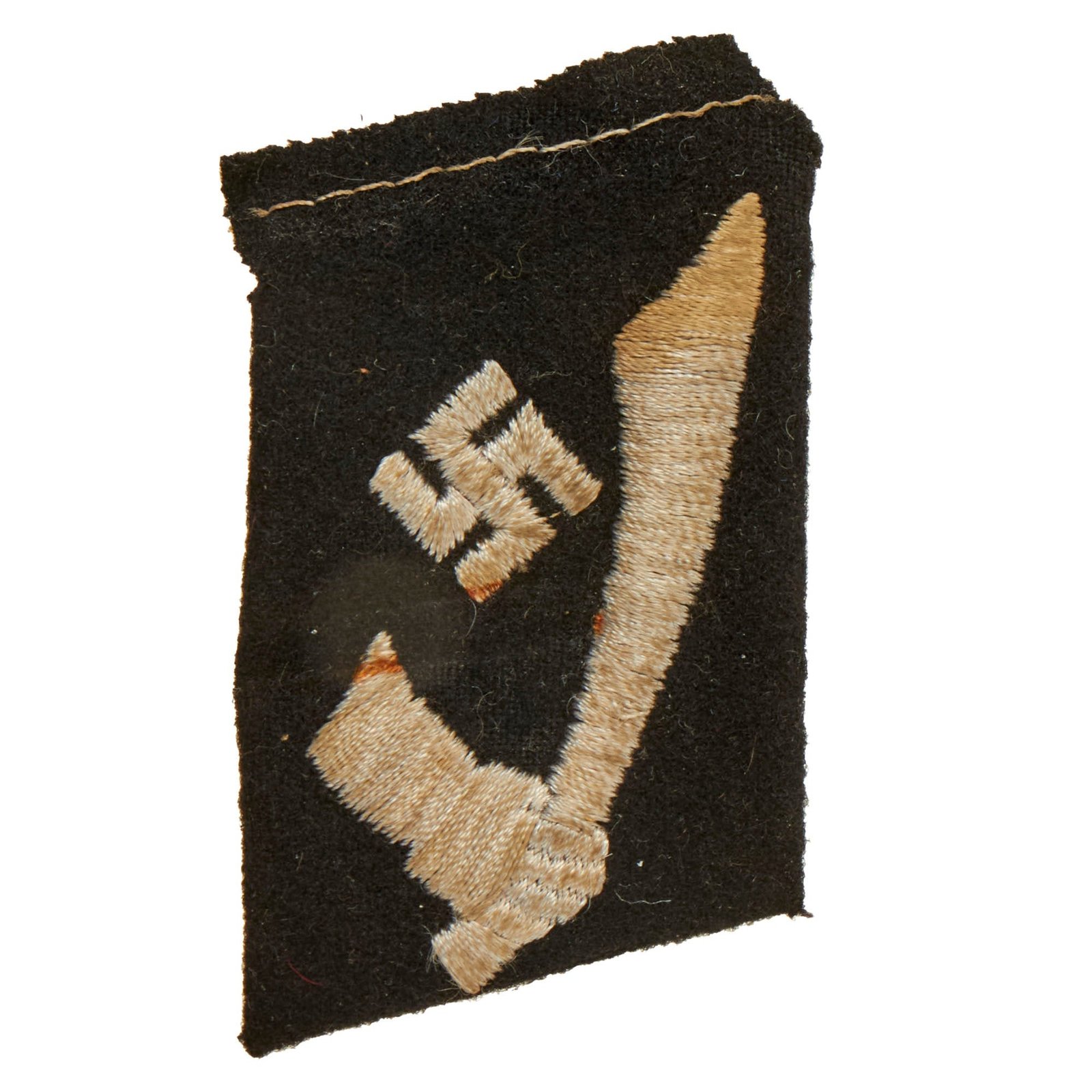 Buy Original German WWII Croatian 13th Waffen SS Mountain Division "Handschar" Right Side Collar Tab - Uniform Removed | Original Firearms Antique For Sale