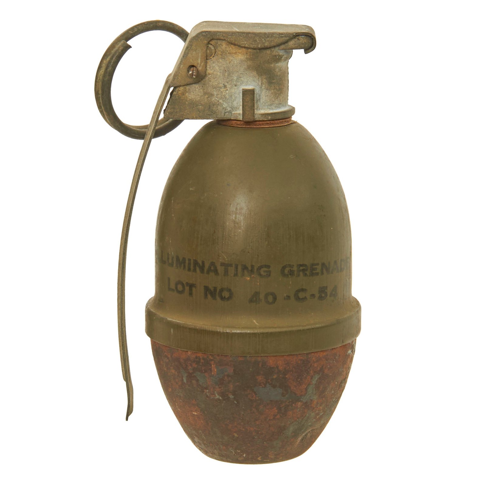 Original U.S. Post WWII Mk 1 Mod 0 Illumination Hand Grenade - Dated 1954 - Inert
