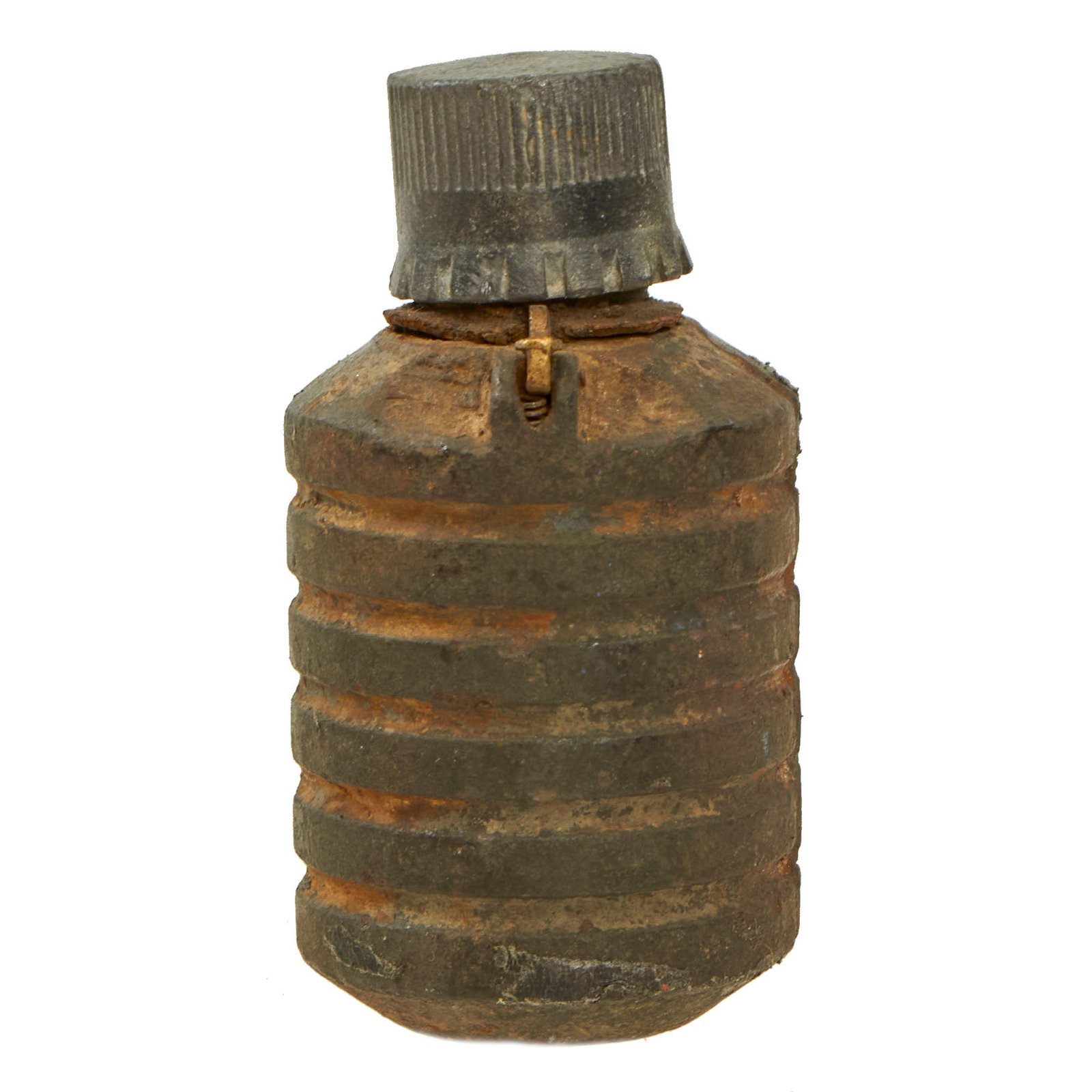 Original Imperial Japanese Inert Type 23 Fragmentation Grenade with Original Fuze Cover - Very Rare