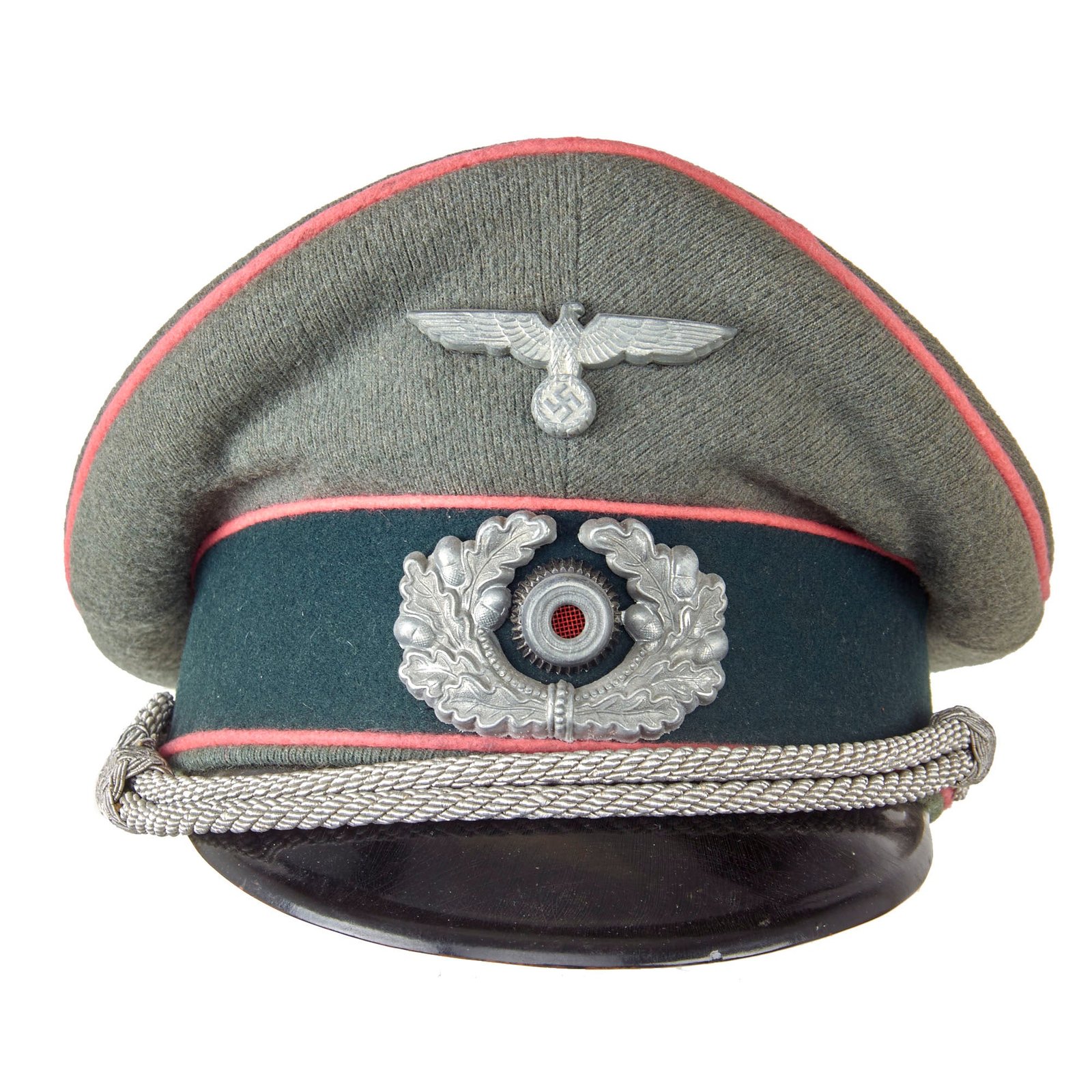 Buy Original German WWII Panzer Armored Corps Officer Schirmmütze Visor Crush Cap by EREL Extra - Double Marked | Original Firearms Antique For Sale