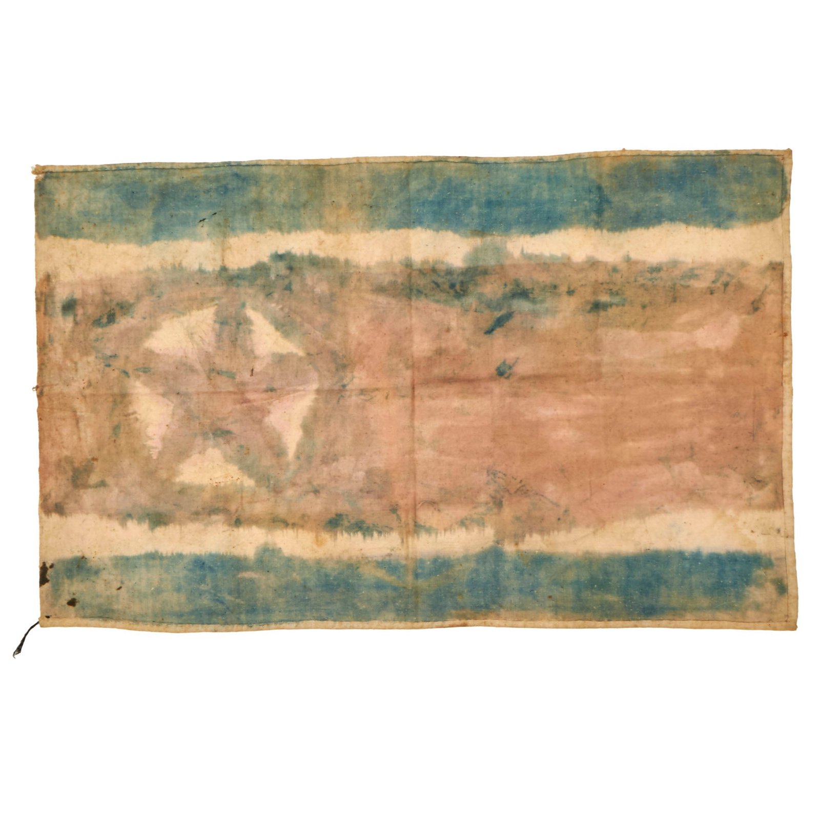 Buy Original U.S. Korean War “Captured” Handmade Cotton Flag of North Korea - 17 x 27¼” | Original Firearms Antique For Sale