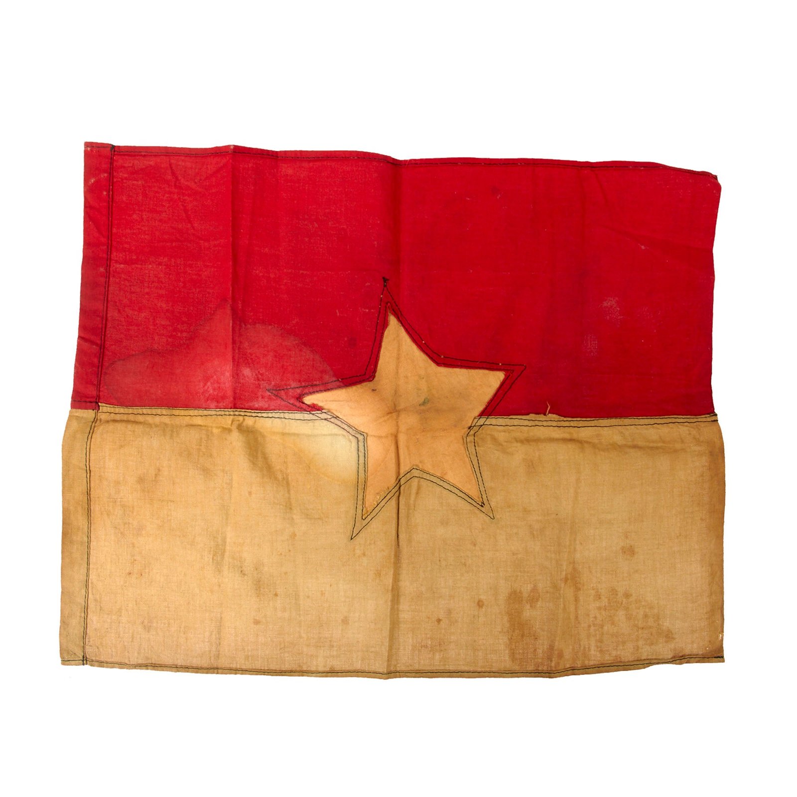 Original Vietnam War North Vietnamese Army Small Multi-Piece Viet Cong Flag - 11¾ x 14½”