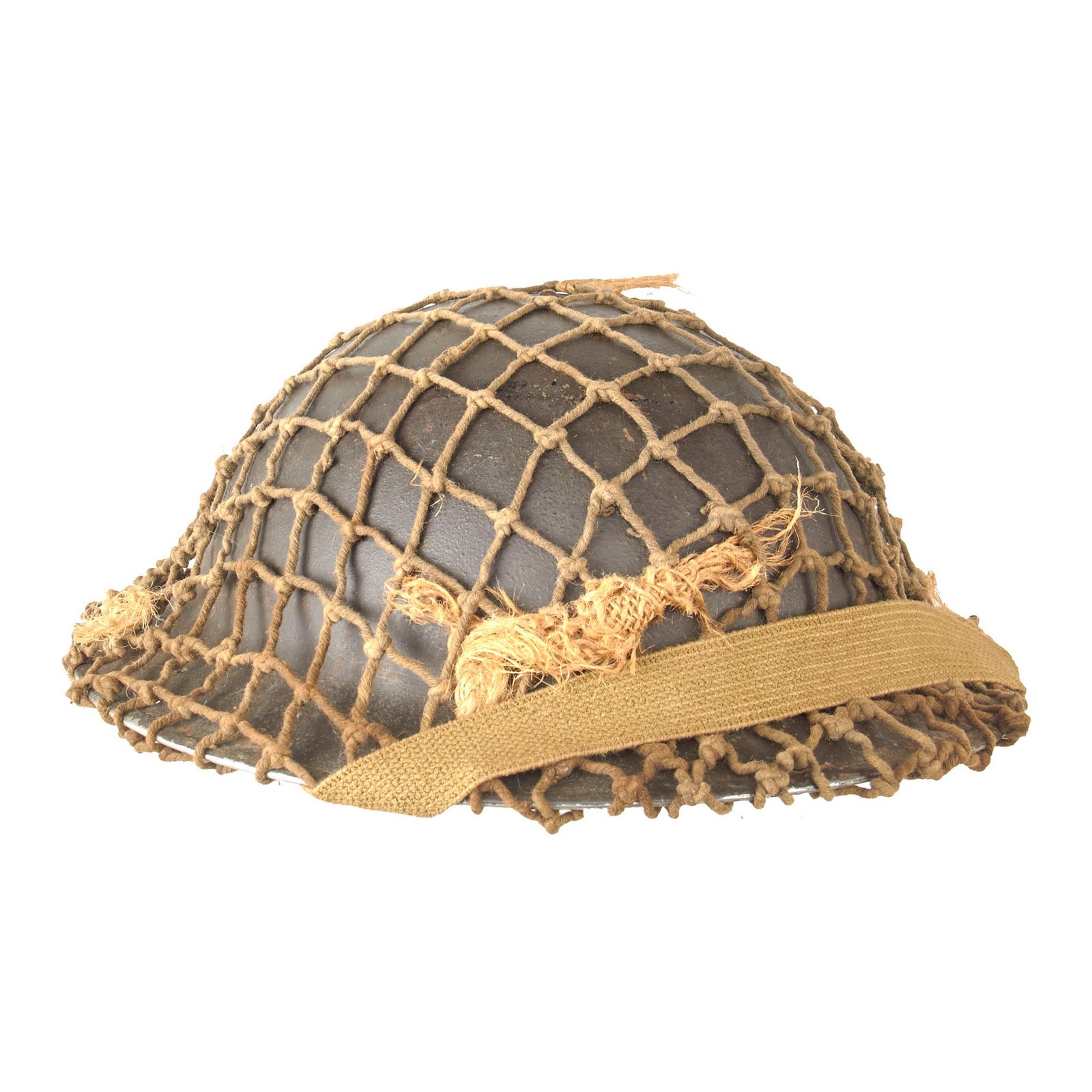 Original British/Commonwealth WWII Brodie MkII Steel Helmet with Helmet Net & Chinstrap by BMB - Dated 1941