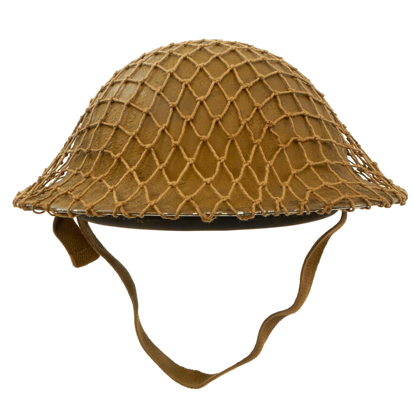 Original Canadian WWII Brodie MkII Steel Helmet Complete with Helmet Net by Canadian Motor Lamp Company - Dated 1942