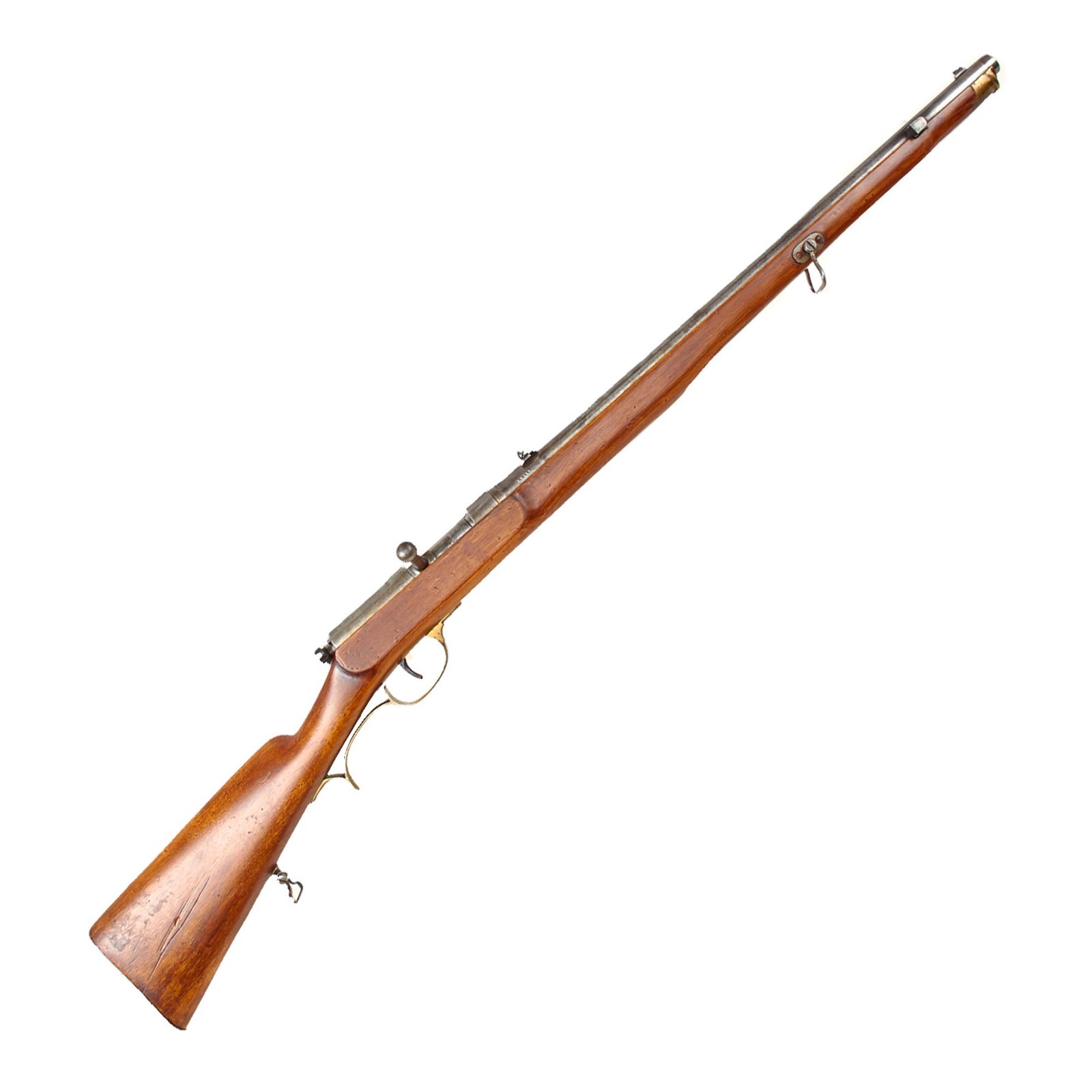 Original German Dreyse Zündnadel Needle Fire M1874 Baden Border Guard Rifle by F. v. Dreyse Sömmerda with Replacement Stützen Stock - Serial 14344