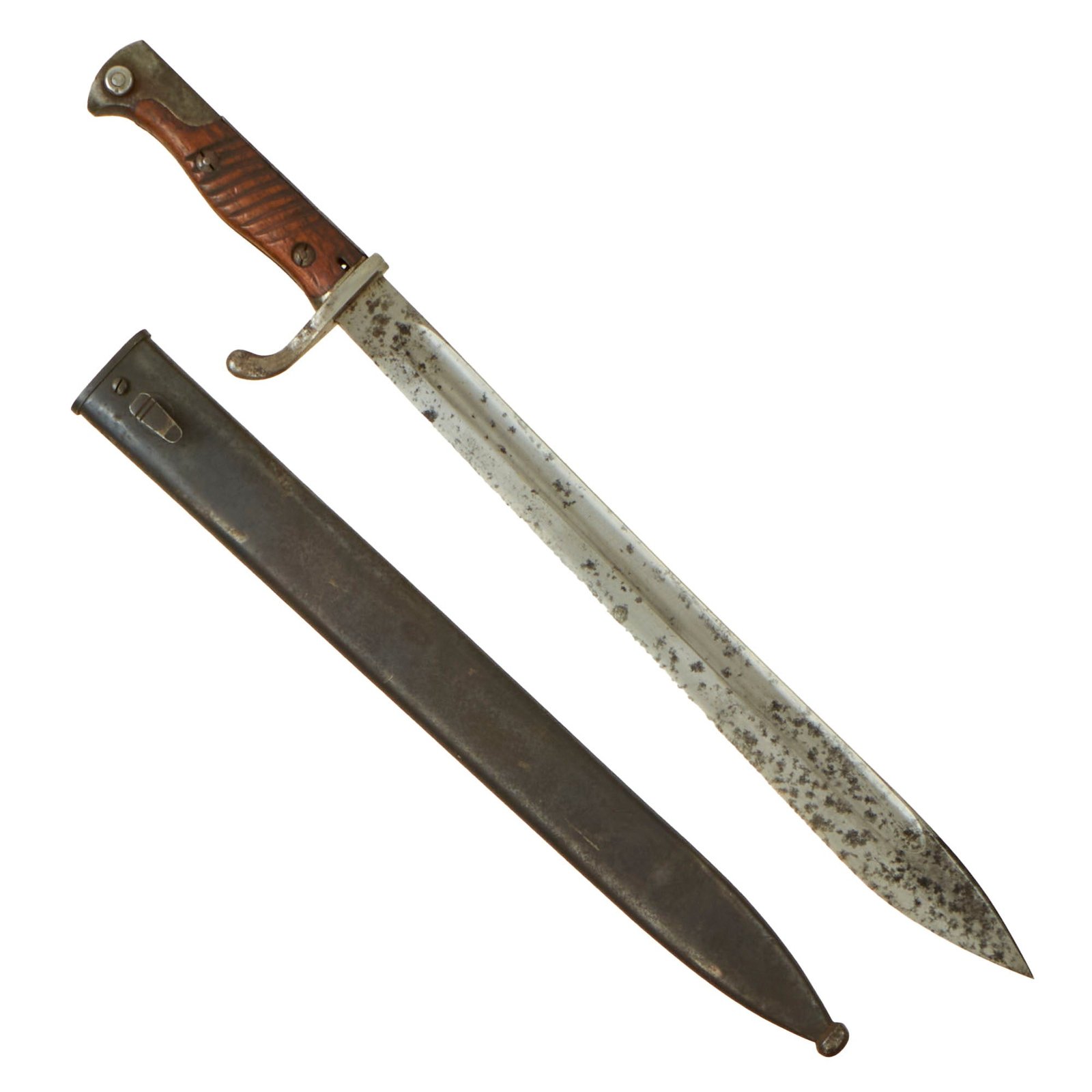Buy Original German WWI M1898/05 n/A Butcher Bayonet by Fichtel & Sachs with Bavarian Proof Mark & Scabbard | Original Firearms Antique For Sale