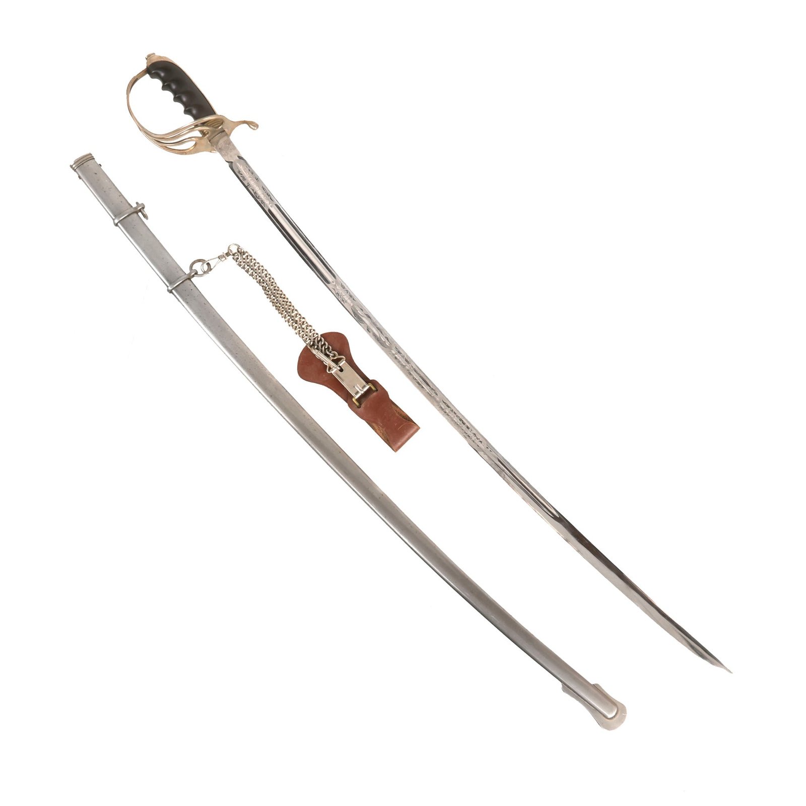 Buy Original U.S. Pre-WWII Model 1902 Army Officer’s Sword with Scabbard & Hanger | Original Firearms Antique For Sale