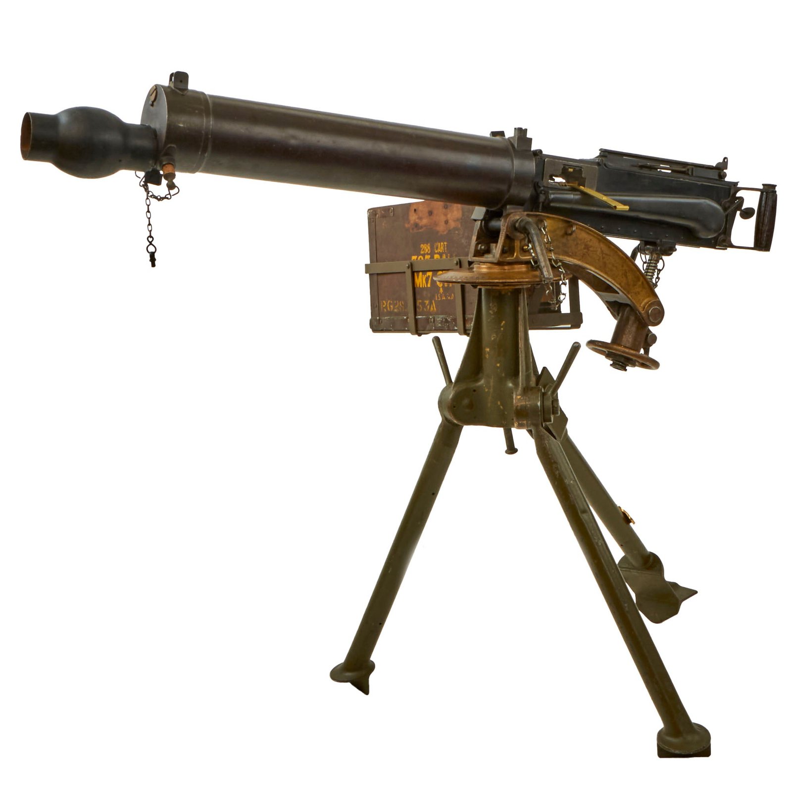 Buy Original British Pre-WWII Turkish Contract Vickers Display Machine Gun with Correct Tripod and Accessories | Original Firearms Antique For Sale