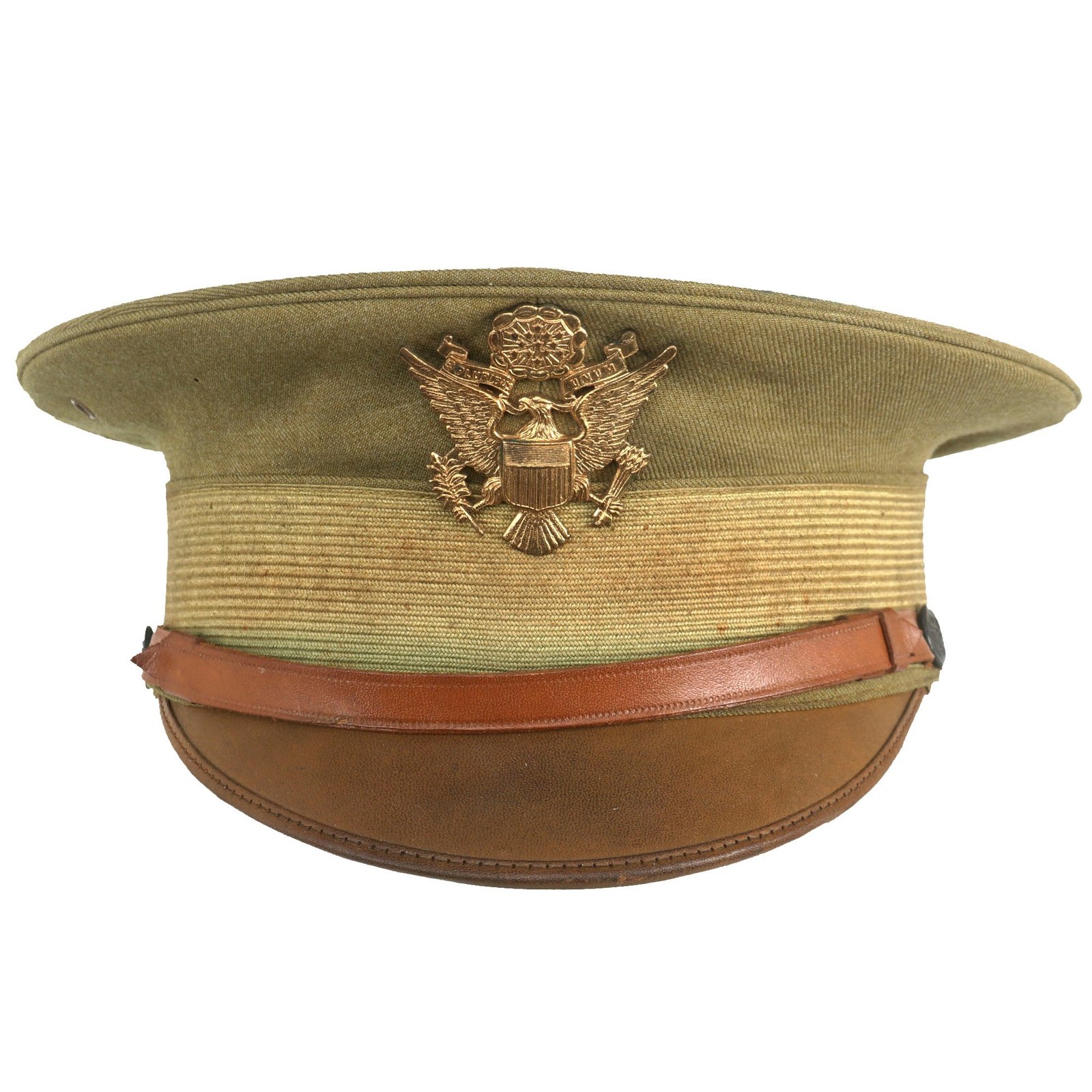 Buy Original U.S. WWI Era M1910 Army Officer’s Visor Cap with Gilt Eagle | Original Firearms Antique For Sale