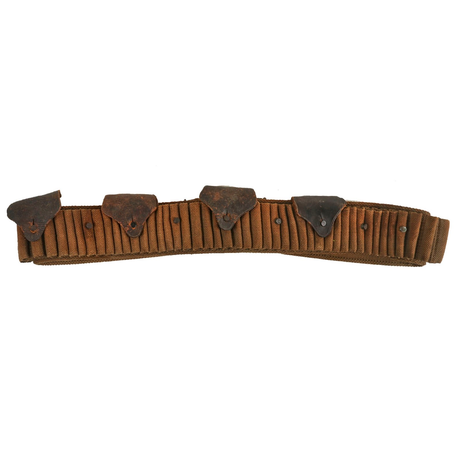 Buy Original U.S. Spanish American War .30-40 Krag Rifle 100 Rd. Ammunition Belt by Mills & Orndorff - Missing Pockets | Original Firearms Antique For Sale